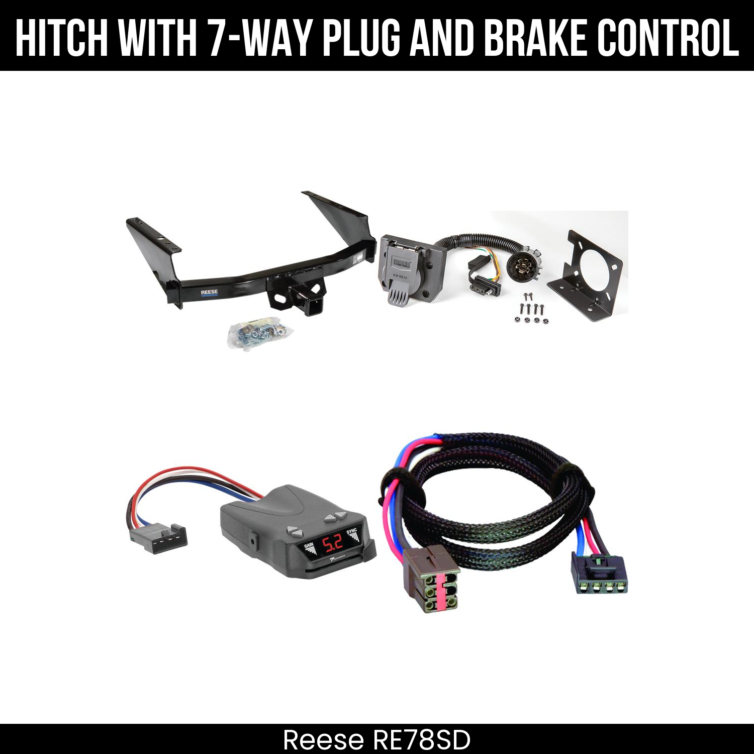 Trailer Hitch , 7-Way , Tekonsha Brakeman IV Brake Control