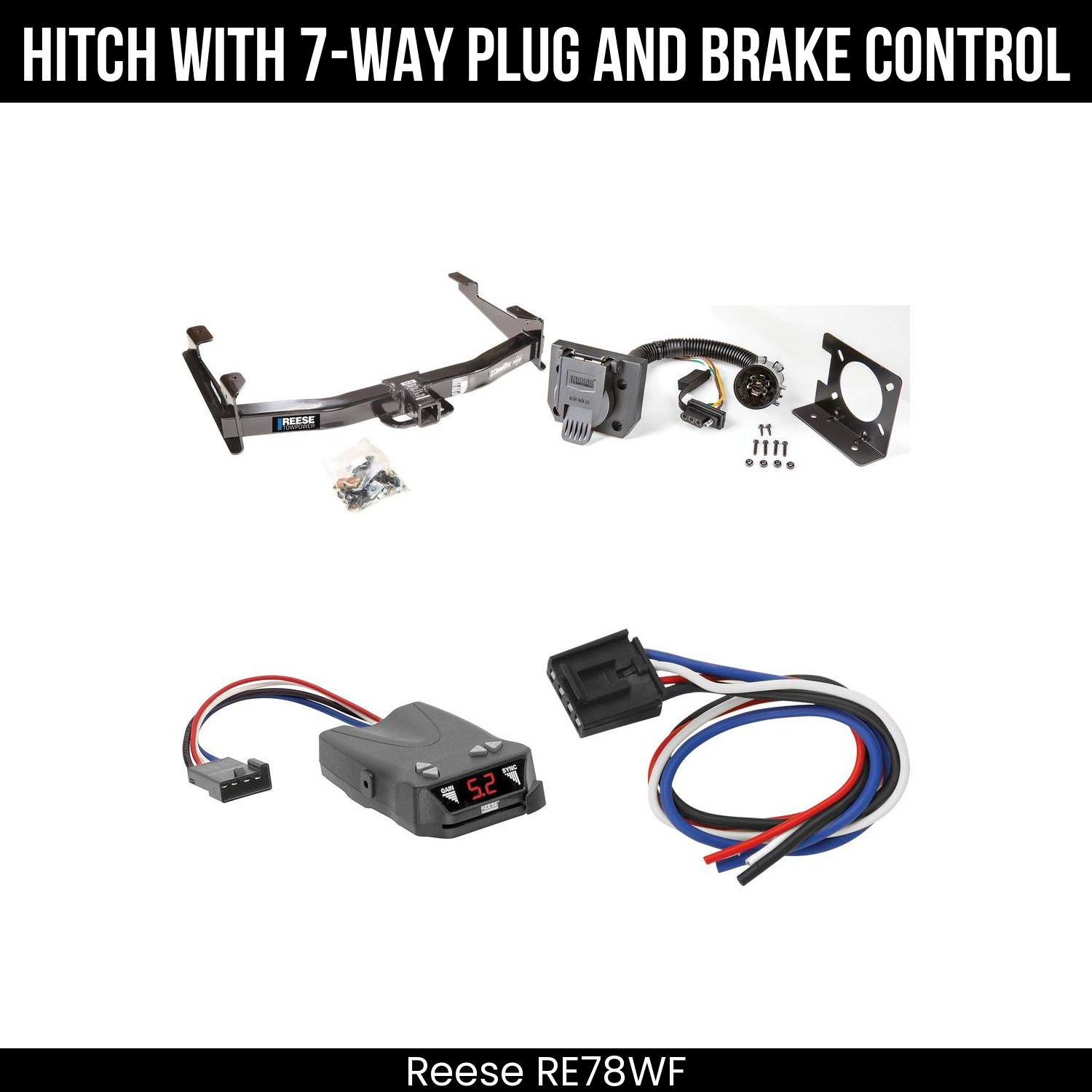 Trailer Hitch , 7-Way , Reese Brakeman IV Brake Control