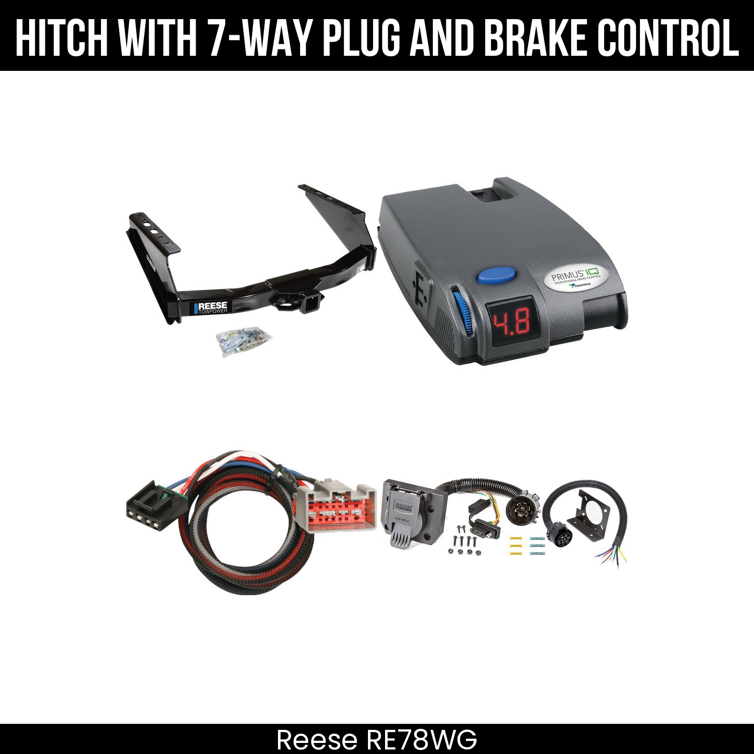Trailer Hitch , 7-Way , Tekonsha Primus IQ Brake Control