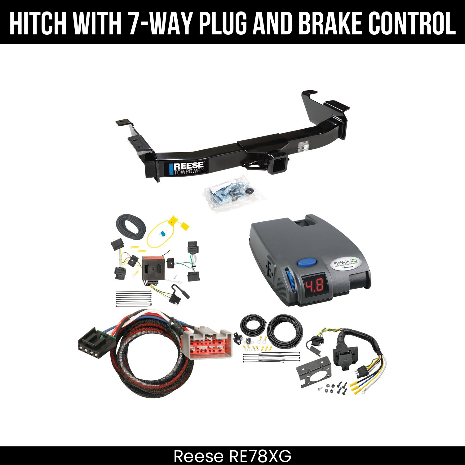 Trailer Hitch , 7-Way , Tekonsha Primus IQ Brake Control