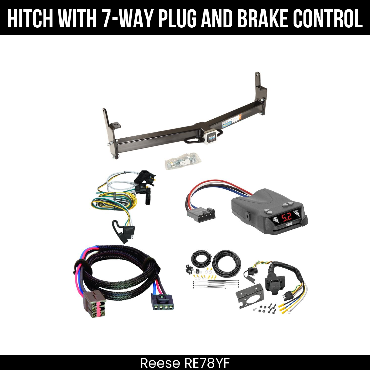 Trailer Hitch , 7-Way , Reese Brakeman IV Brake Control