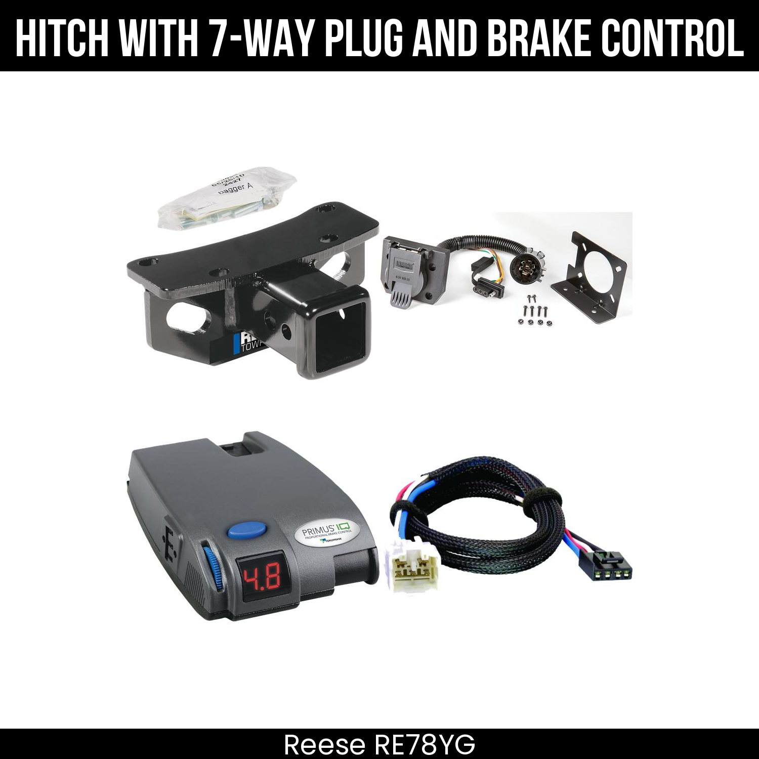 Trailer Hitch , 7-Way , Tekonsha Primus IQ Brake Control