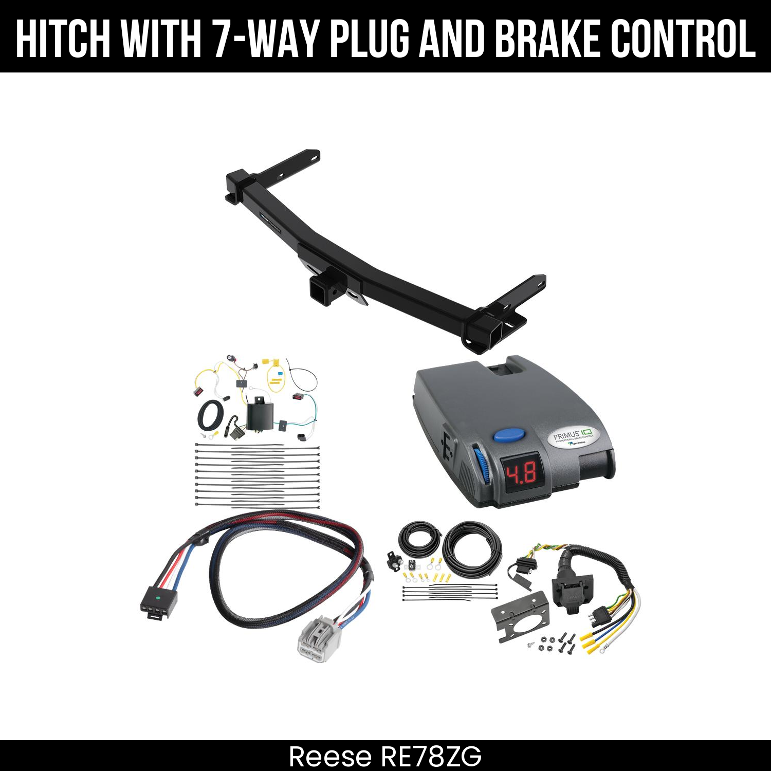Trailer Hitch , 7-Way , Tekonsha Primus IQ Brake Control