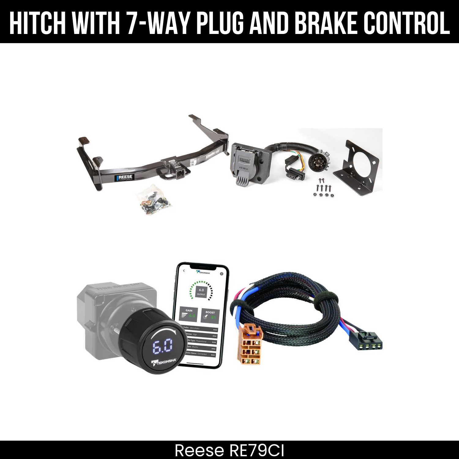 Reese RE79CI Hitch With 7 Way Plug And Brake Control Bundle Featureimg