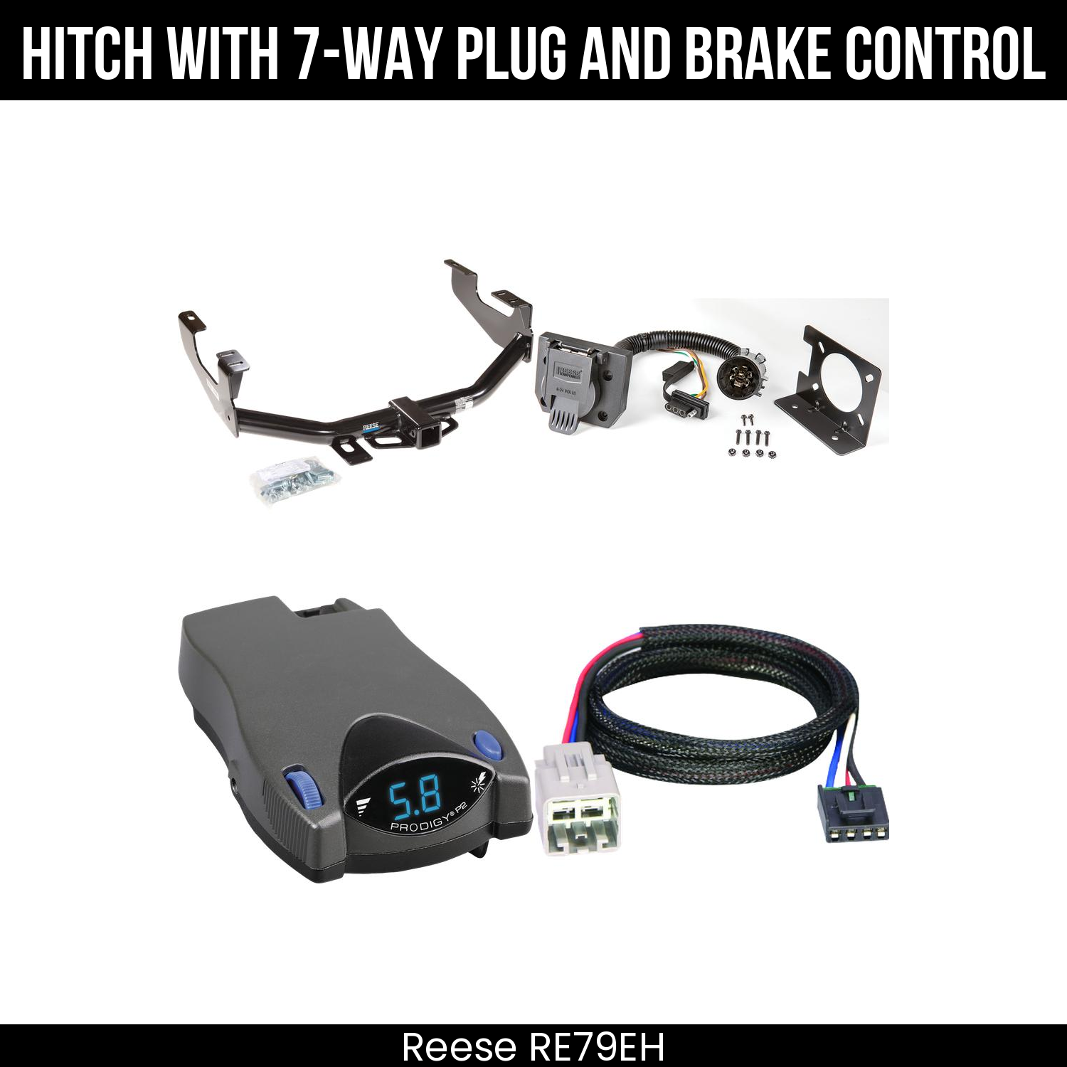 Trailer Hitch , 7-Way , Tekonsha Prodigy P2 Brake Control