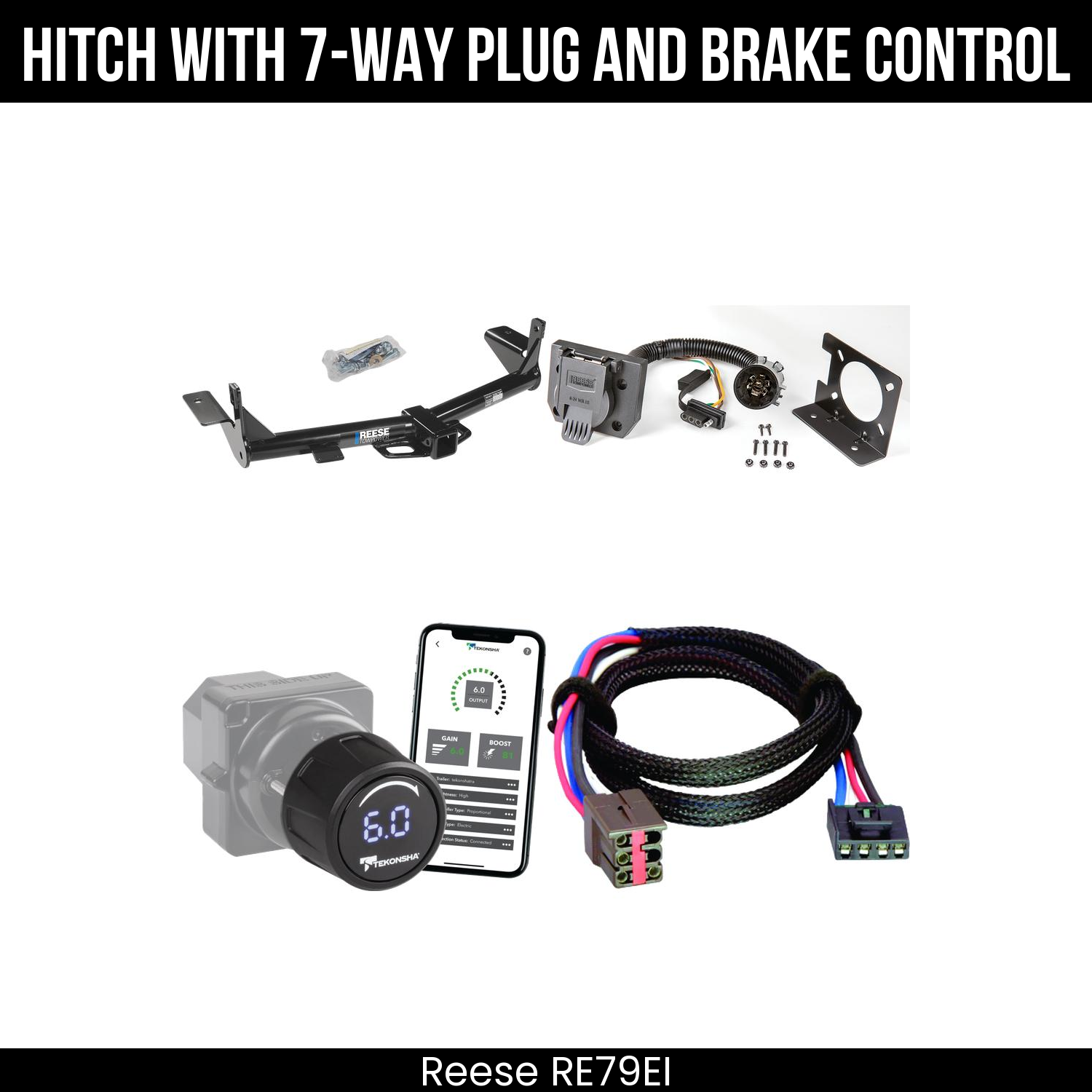 Reese RE79EI Hitch With 7 Way Plug And Brake Control Bundle Featureimg