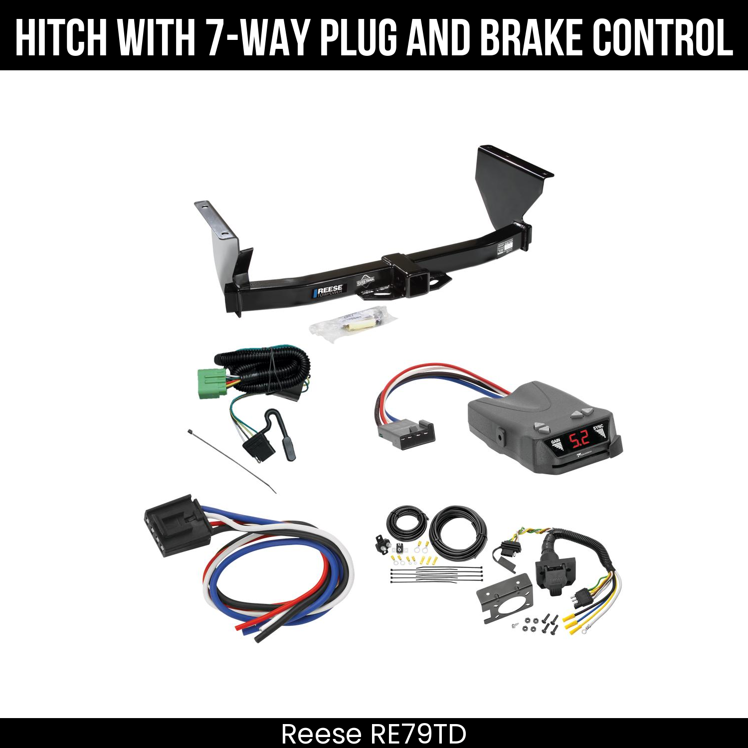 Trailer Hitch , 7-Way , Tekonsha Brakeman IV Brake Control
