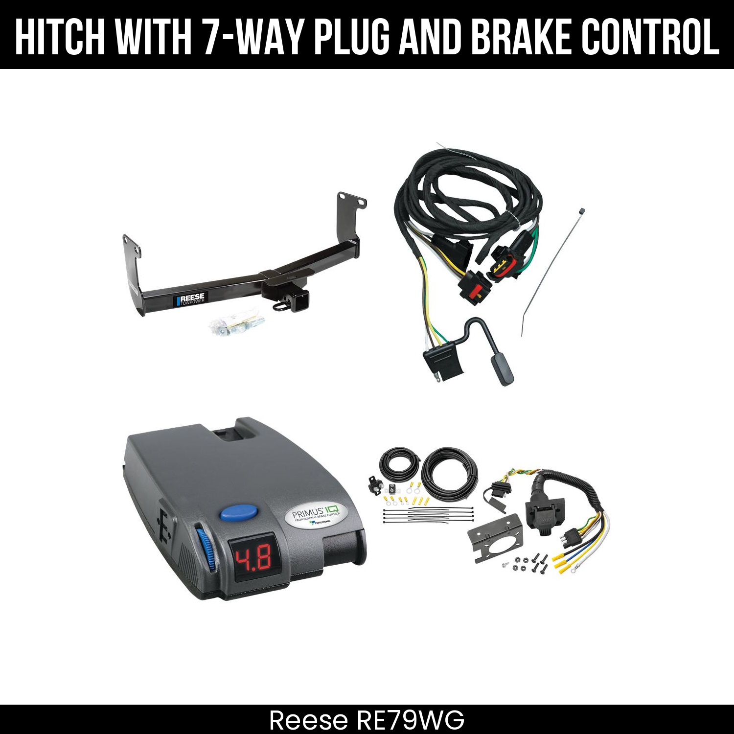 Trailer Hitch , 7-Way , Tekonsha Primus IQ Brake Control