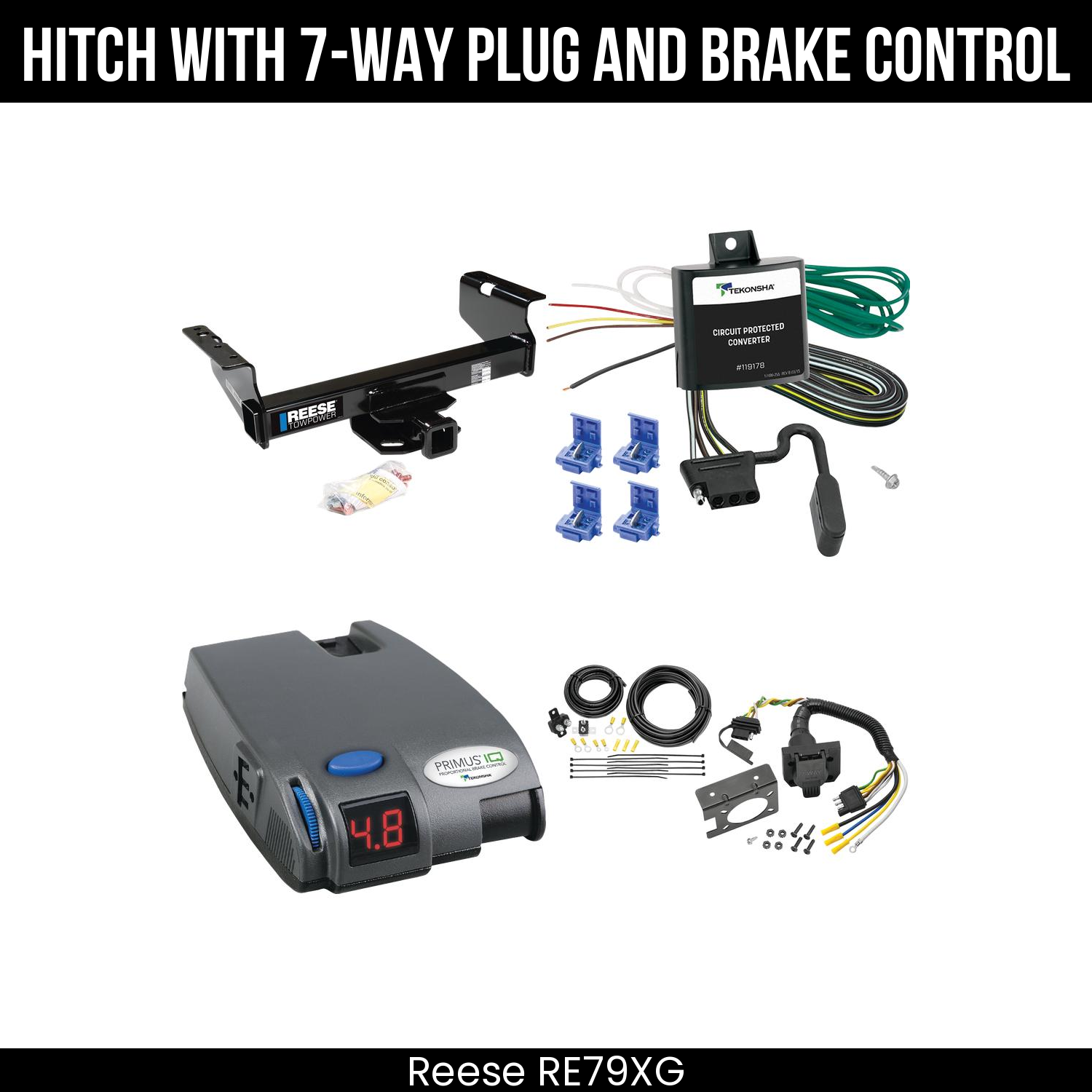 Trailer Hitch , 7-Way , Tekonsha Primus IQ Brake Control