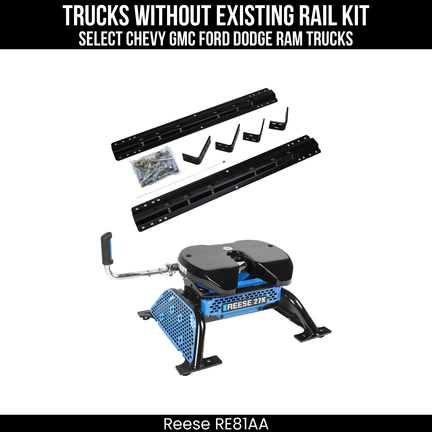 5th Wheel Hitch Mounting Rail & Bracket Kit,M5 5th Wheel Head Assembly,M5 5th Wheel Center Section,M5 5th Wheel Leg Kit