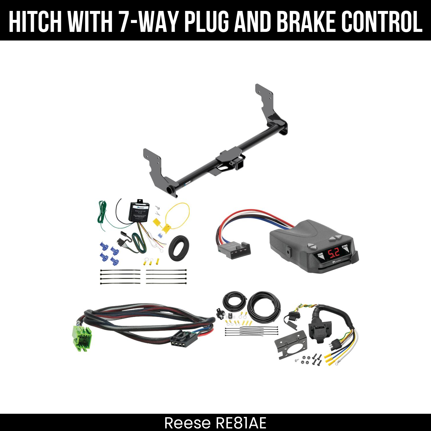 Trailer Hitch , 7-Way , Tekonsha Brakeman IV Brake Control