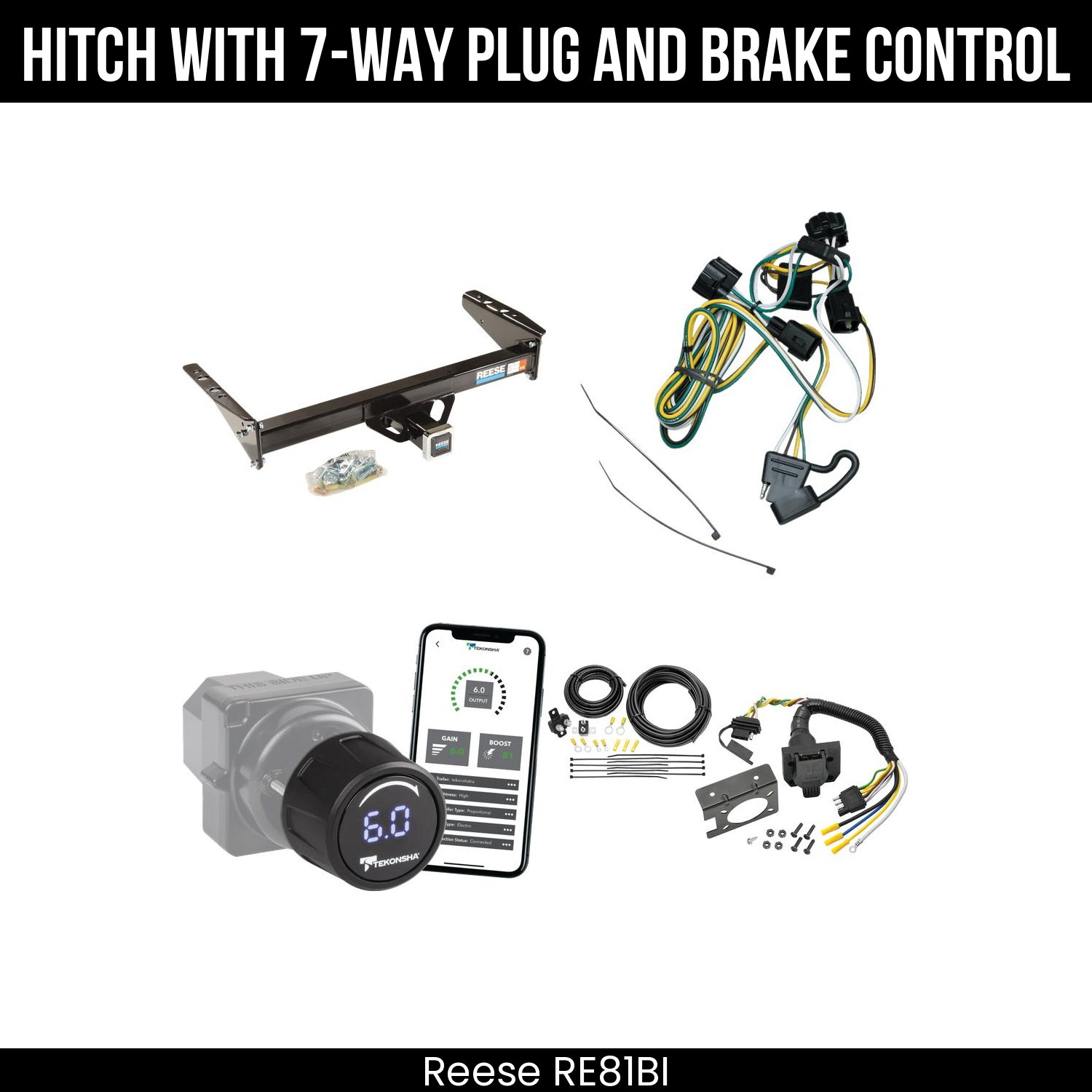 Reese RE81BI Hitch With 7 Way Plug And Brake Control Bundle Featureimg