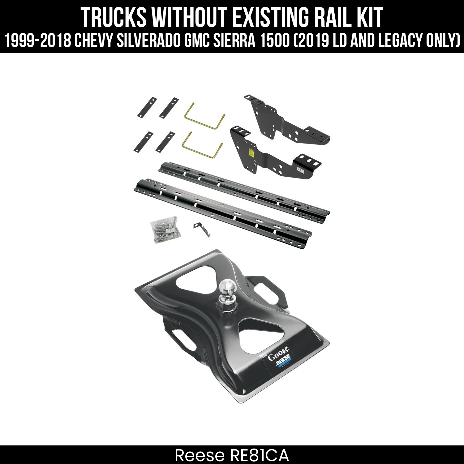 5th Wheel Hitch Custom Bracket,5th Wheel Rails Only,The Goose 5th Wheel Gooseneck Hitch