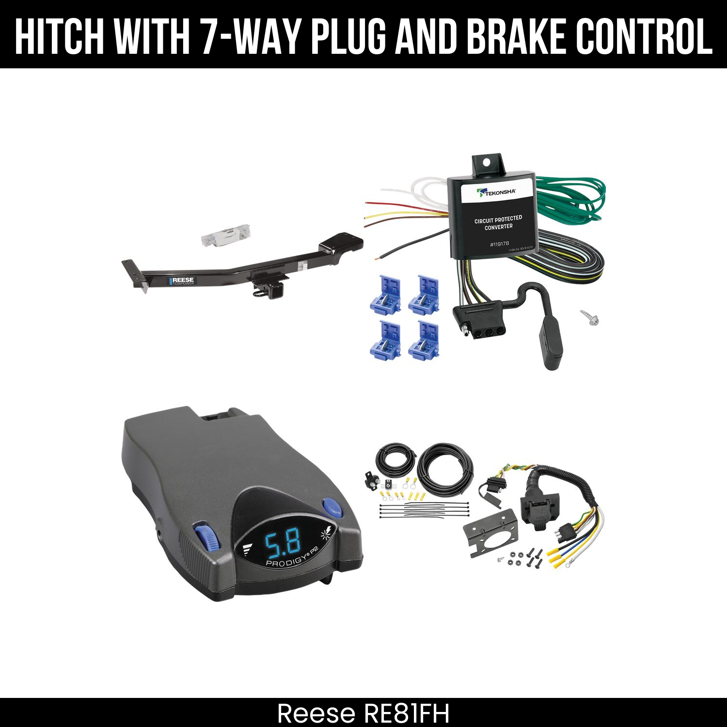 Trailer Hitch , 7-Way , Tekonsha Prodigy P2 Brake Control