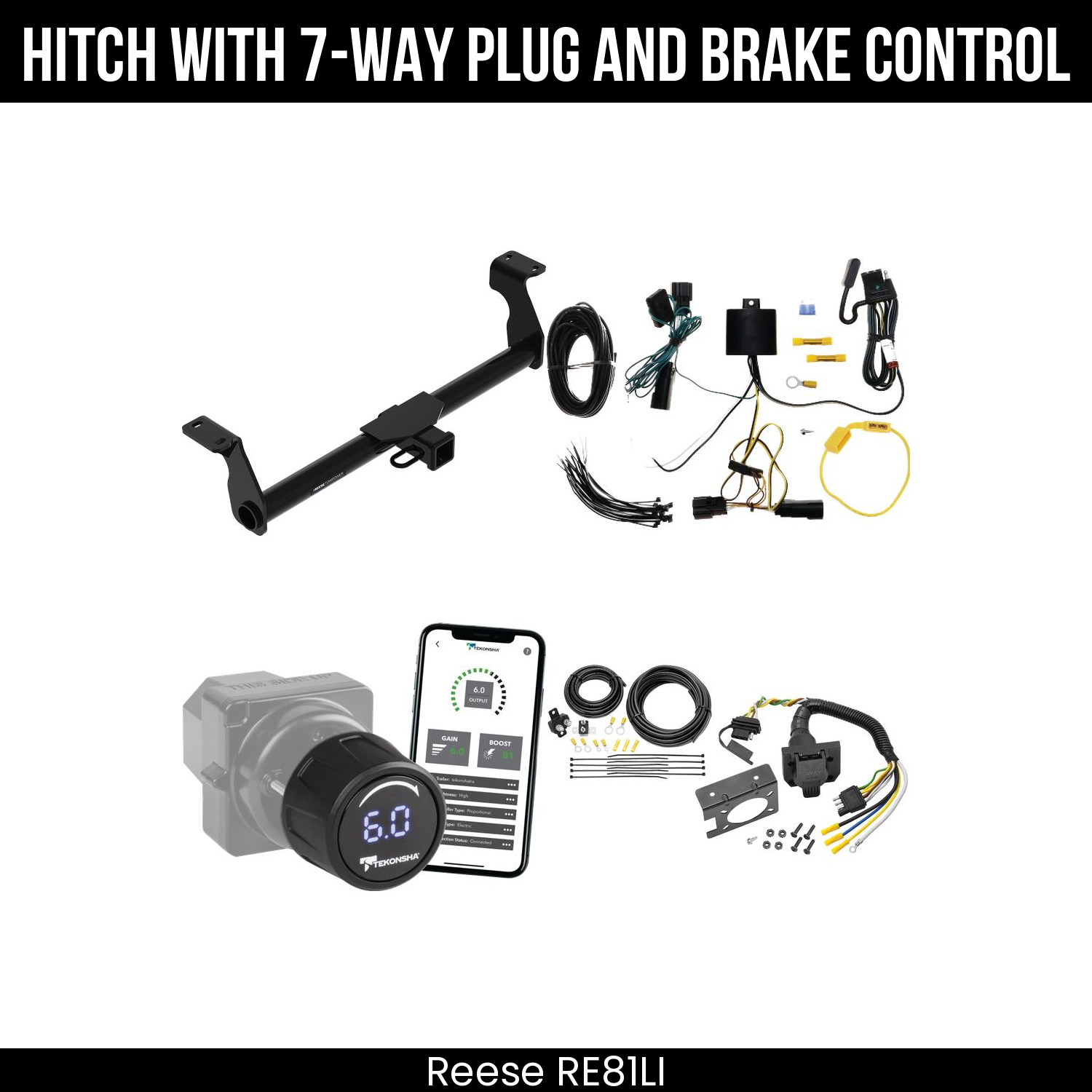Reese RE81LI Hitch With 7 Way Plug And Brake Control Bundle Featureimg