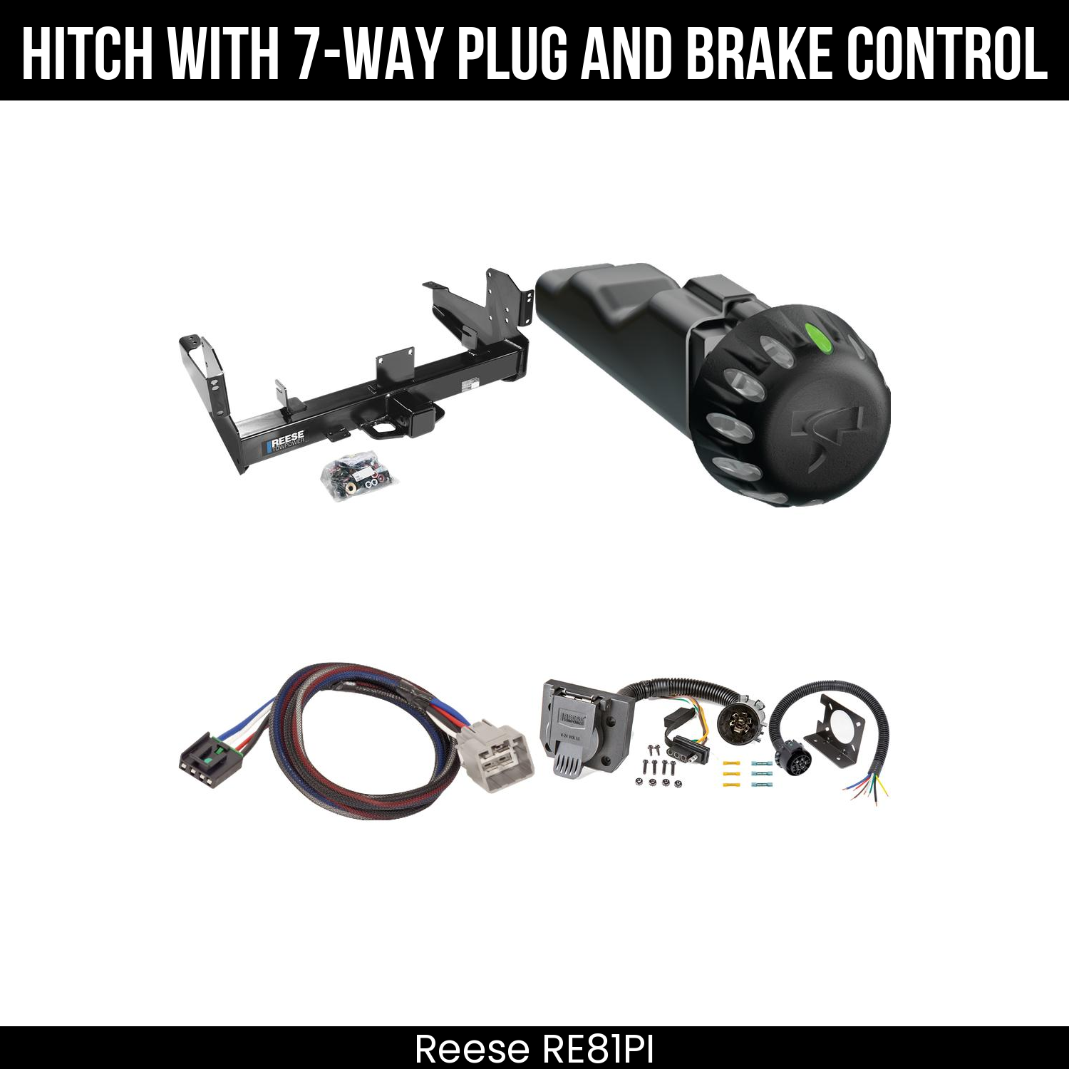 Reese RE81PI Hitch With 7 Way Plug And Brake Control Bundle Featureimg