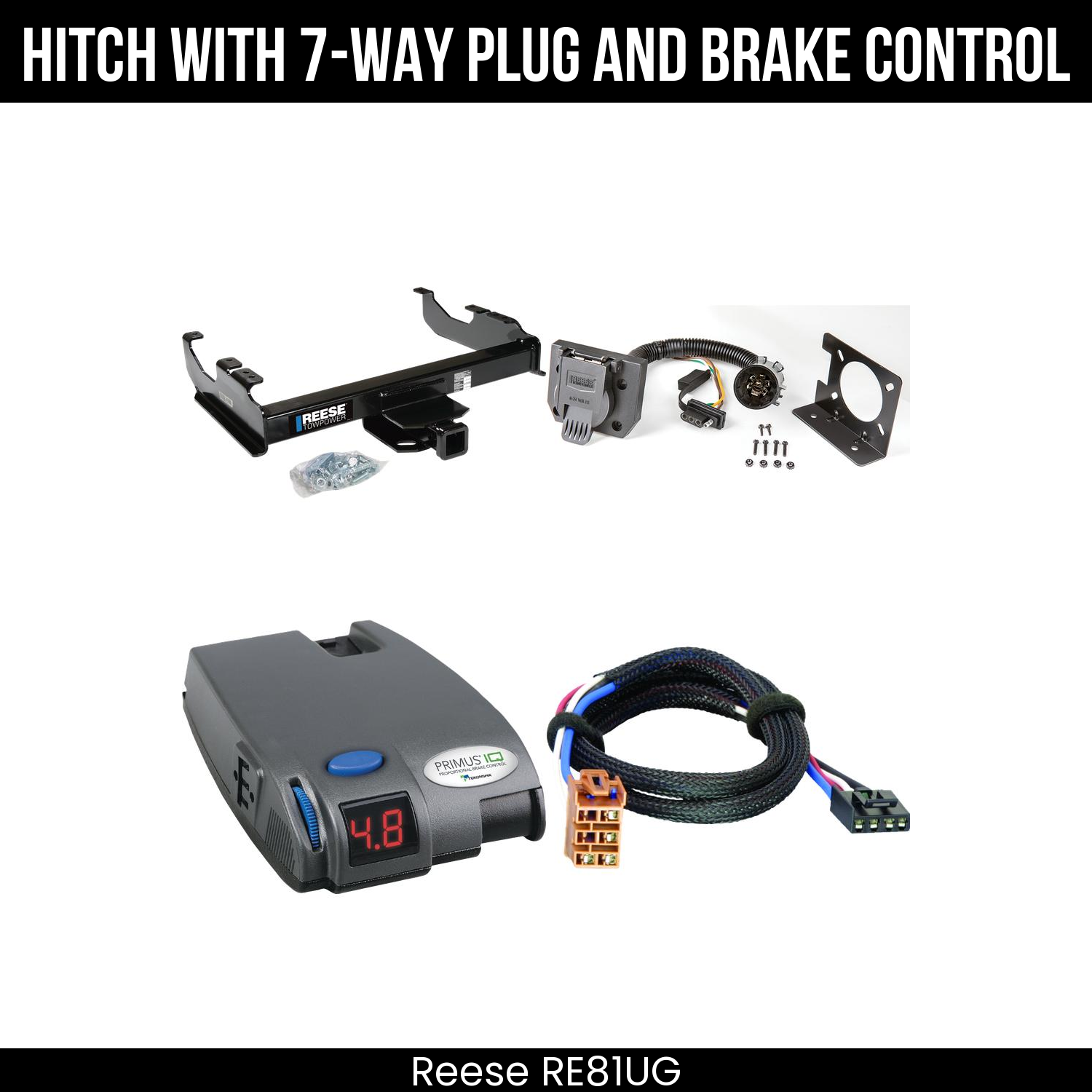 Trailer Hitch , 7-Way , Tekonsha Primus IQ Brake Control