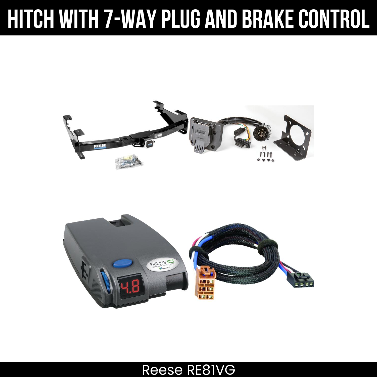 Trailer Hitch , 7-Way , Tekonsha Primus IQ Brake Control