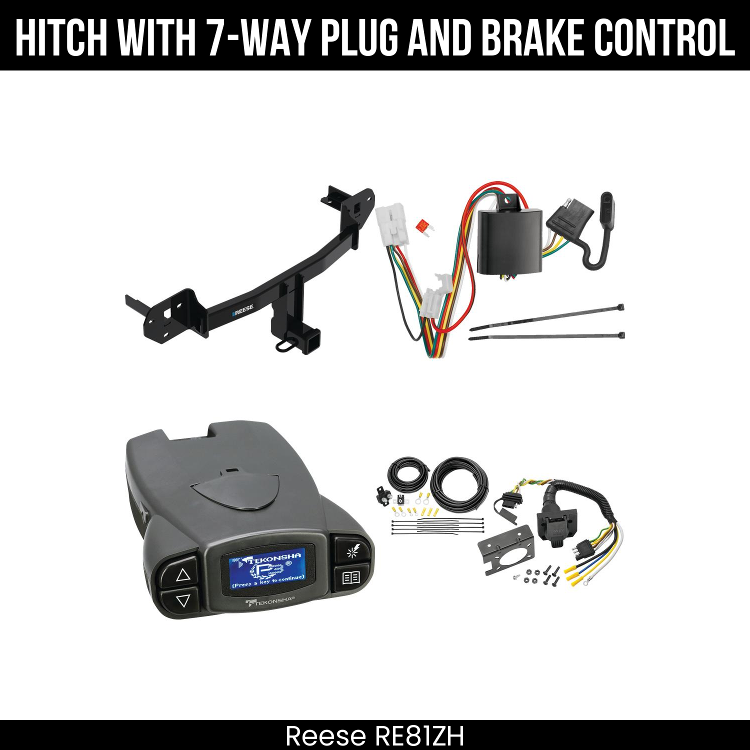 Reese RE81ZH Hitch With 7 Way Plug And Brake Control Bundle Featureimg