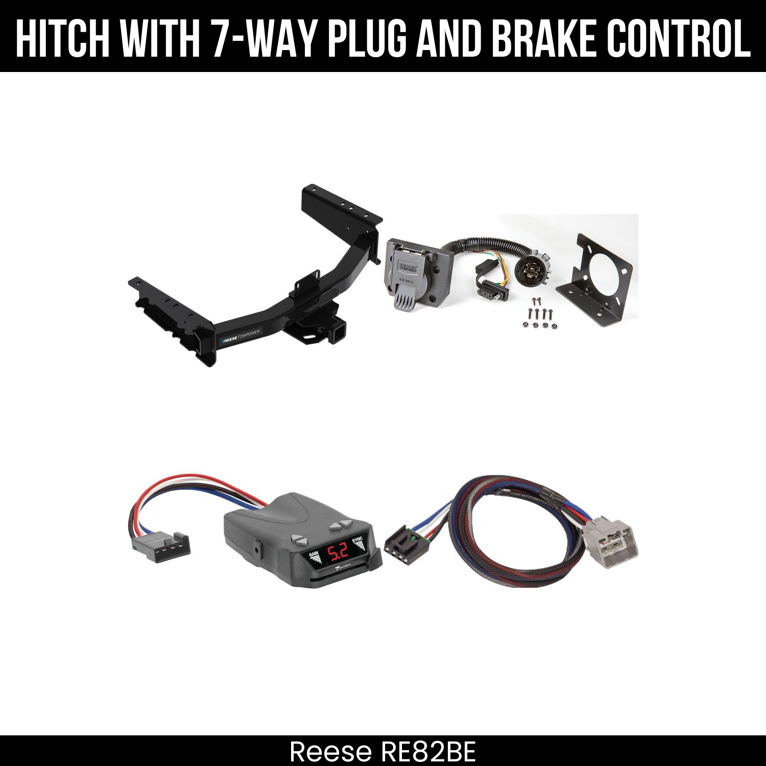 Trailer Hitch , 7-Way , Tekonsha Brakeman IV Brake Control