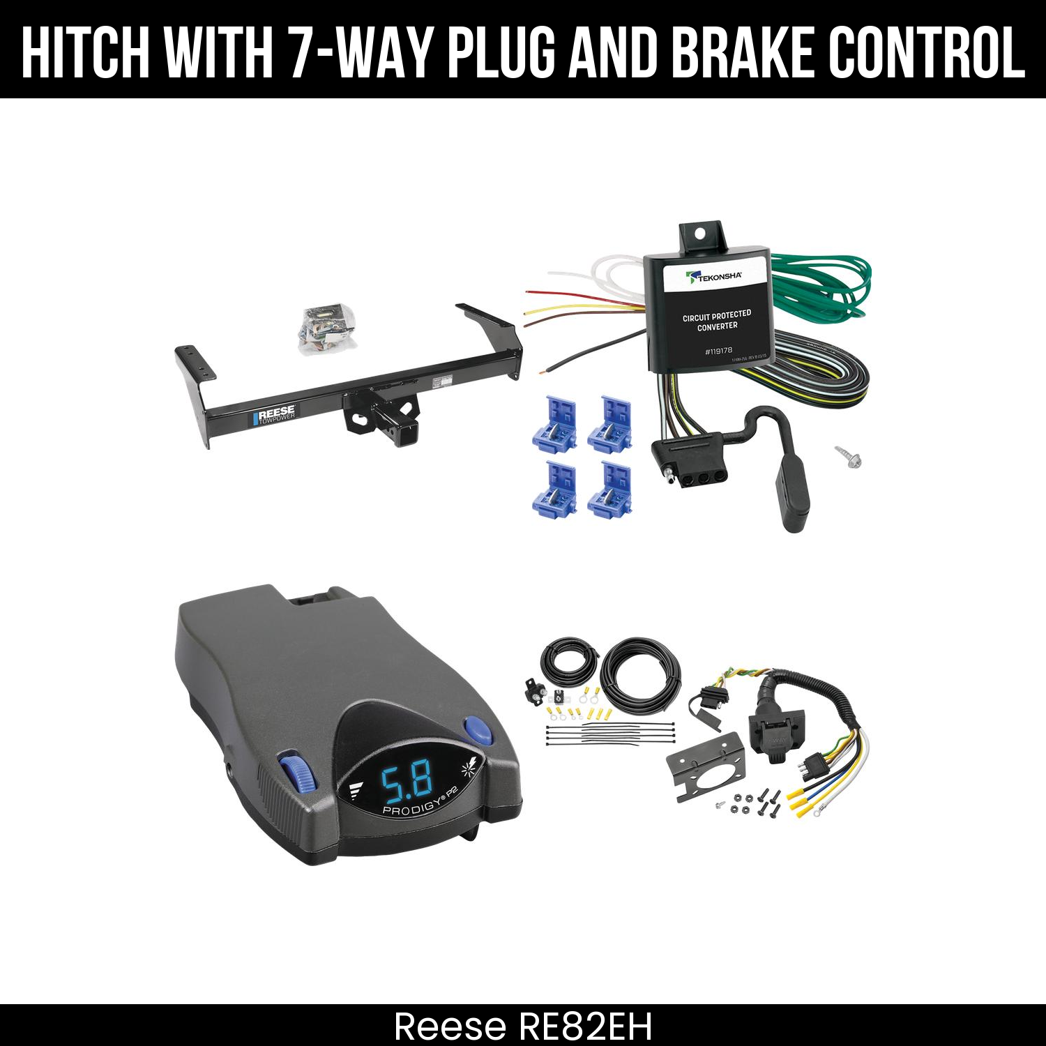 Trailer Hitch , 7-Way , Tekonsha Prodigy P2 Brake Control