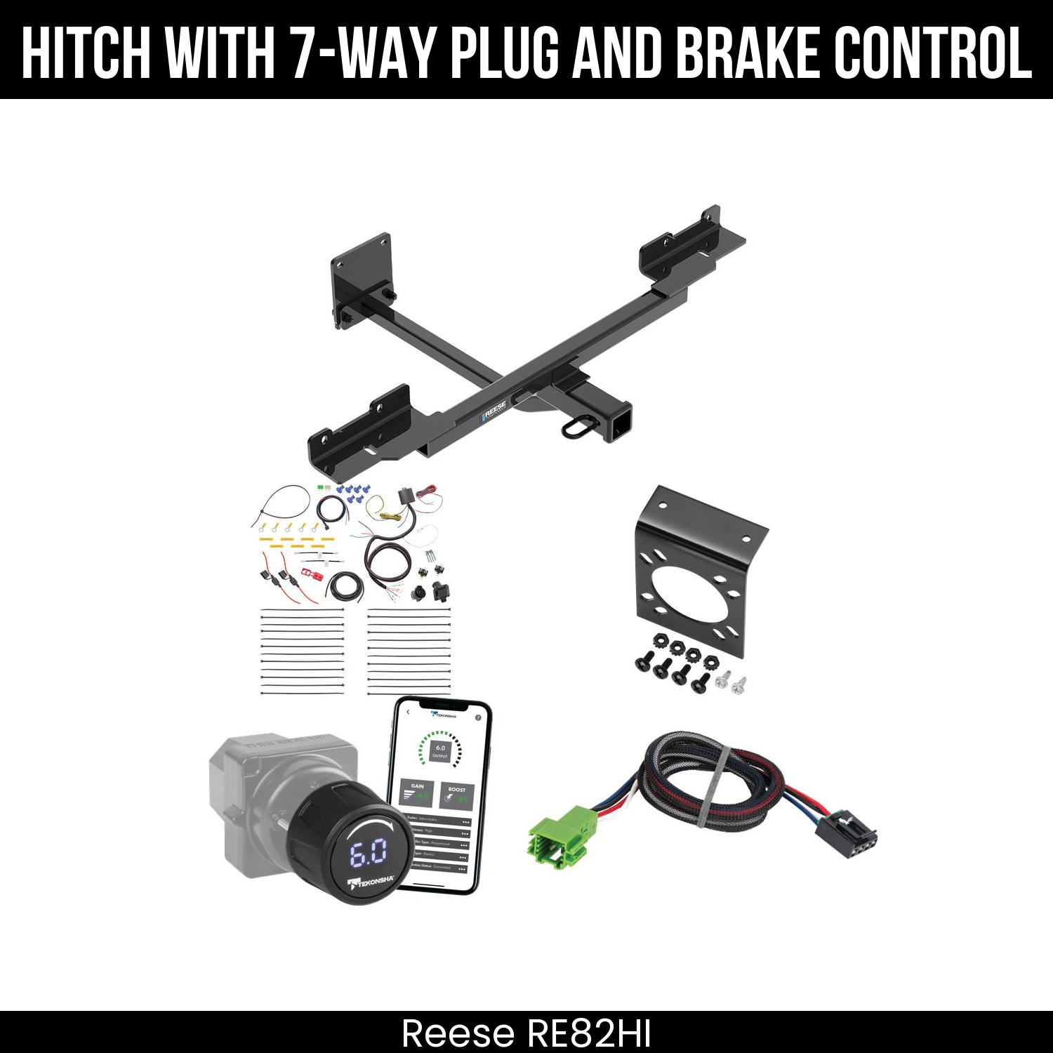 Reese RE82HI Hitch With 7 Way Plug And Brake Control Bundle Featureimg