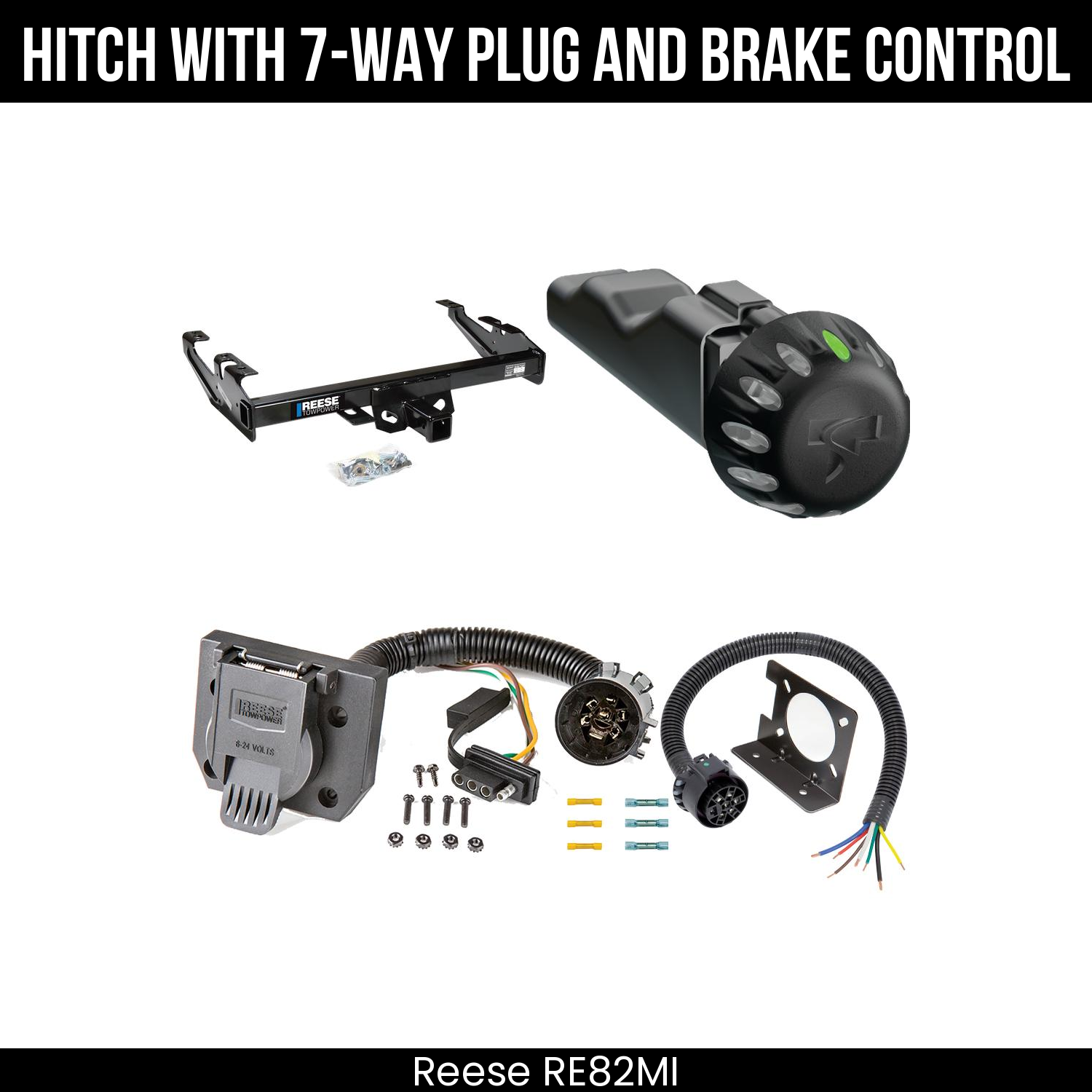 Reese RE82MI Hitch With 7 Way Plug And Brake Control Bundle Featureimg