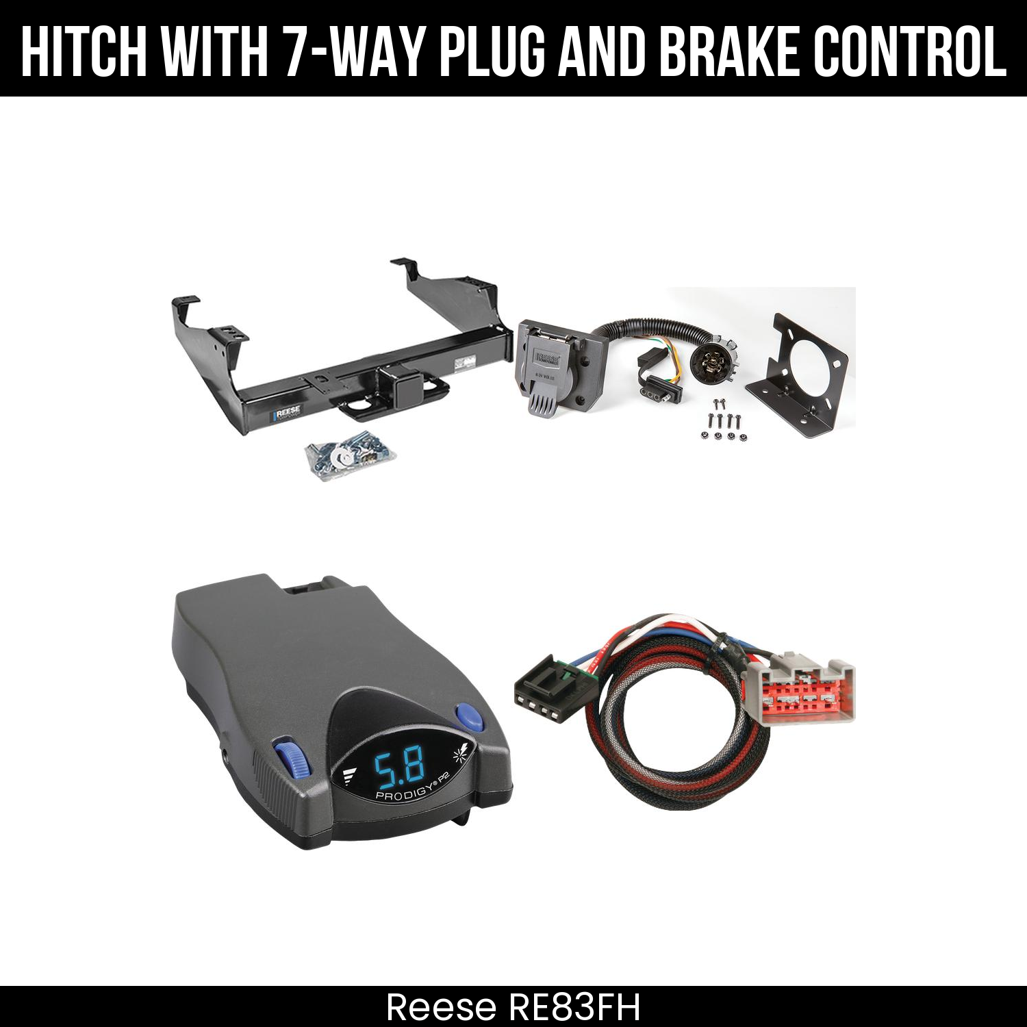 Trailer Hitch , 7-Way , Tekonsha Prodigy P2 Brake Control