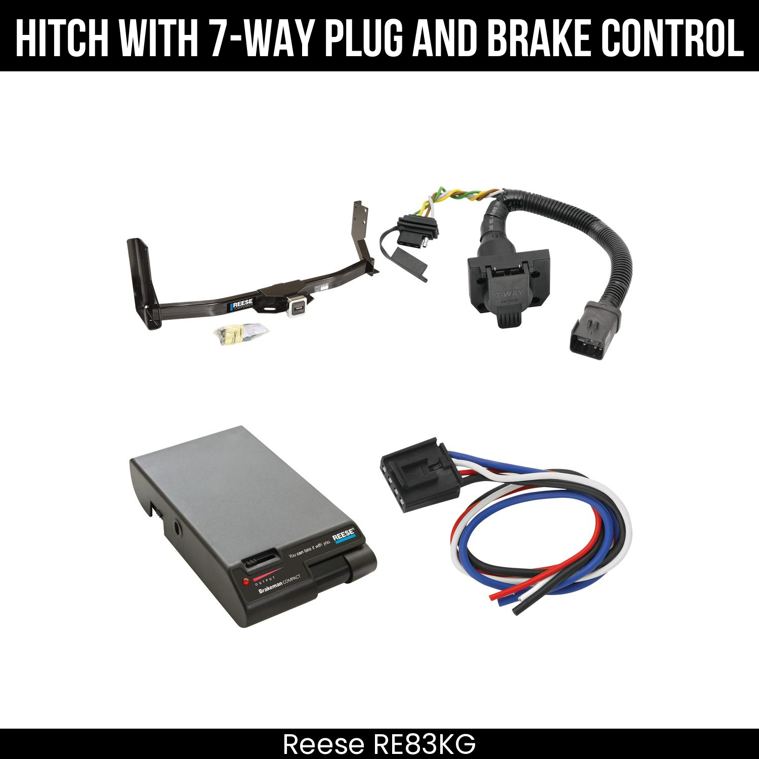 Trailer Hitch , 7-Way , Reese Brakeman Brake Control
