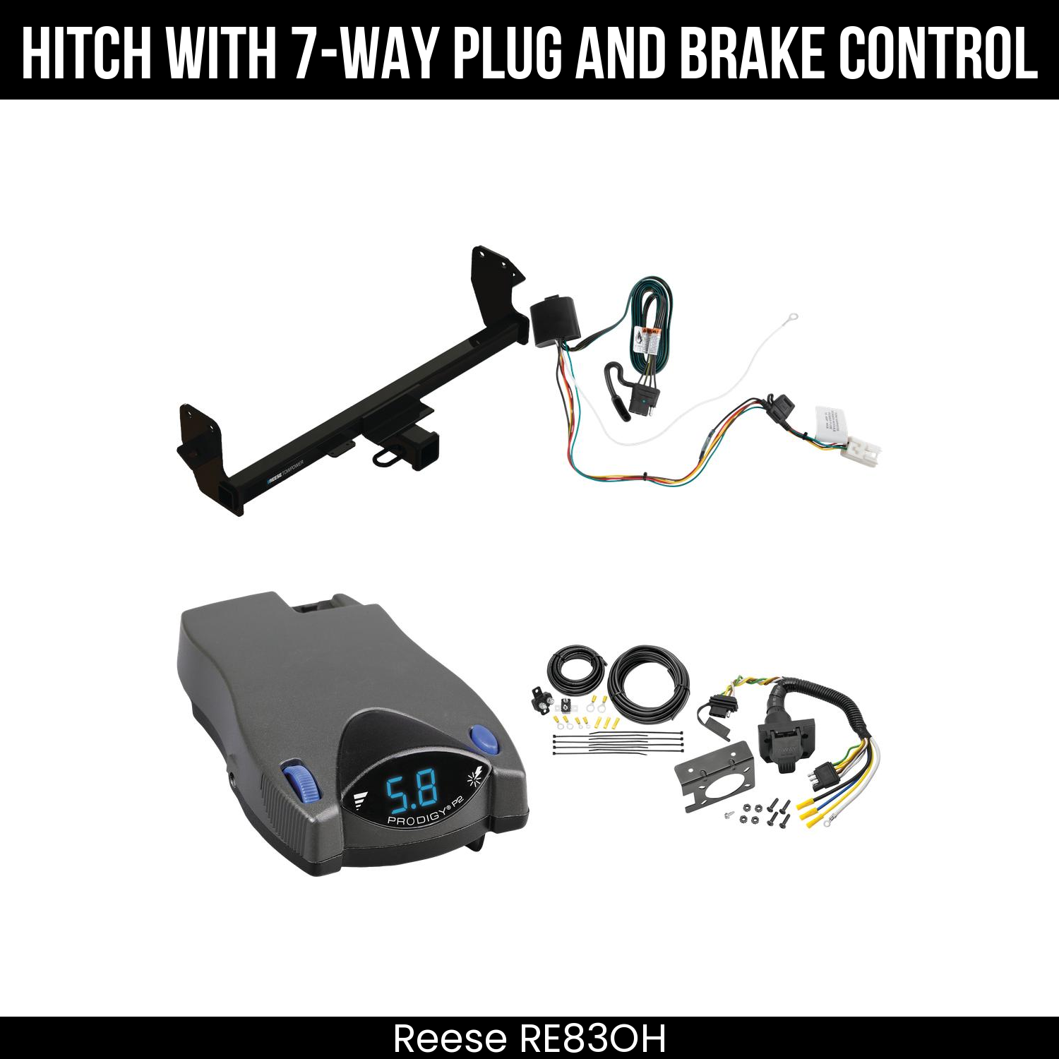 Trailer Hitch , 7-Way , Tekonsha Prodigy P2 Brake Control