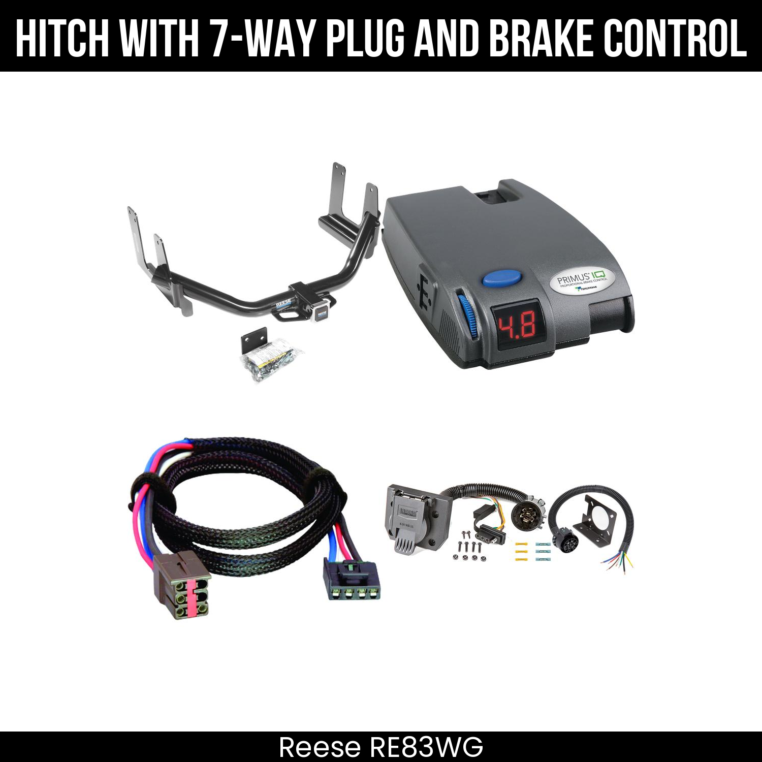 Trailer Hitch , 7-Way , Tekonsha Primus IQ Brake Control