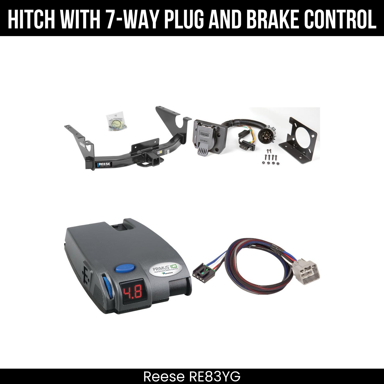 Trailer Hitch , 7-Way , Tekonsha Primus IQ Brake Control