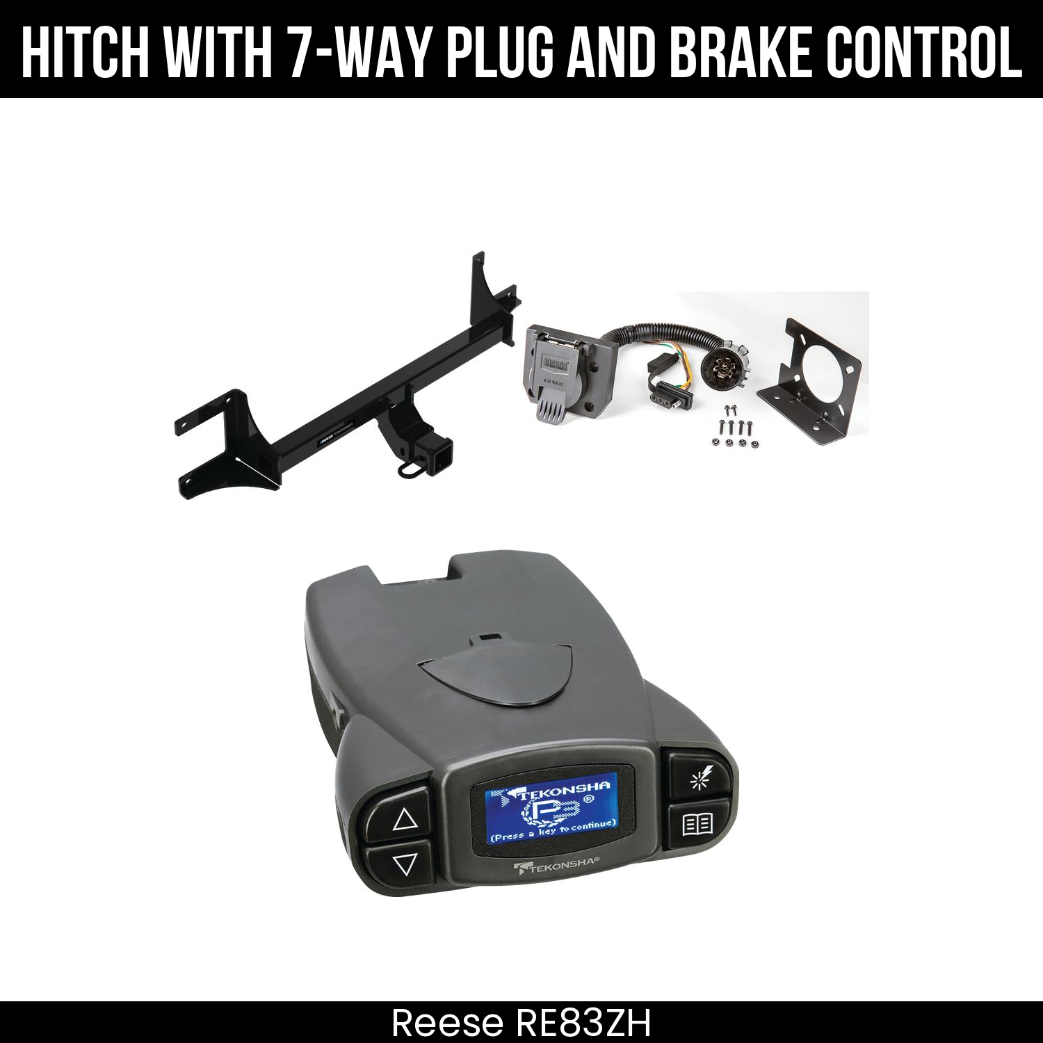 Reese RE83ZH Hitch With 7 Way Plug And Brake Control Bundle Featureimg