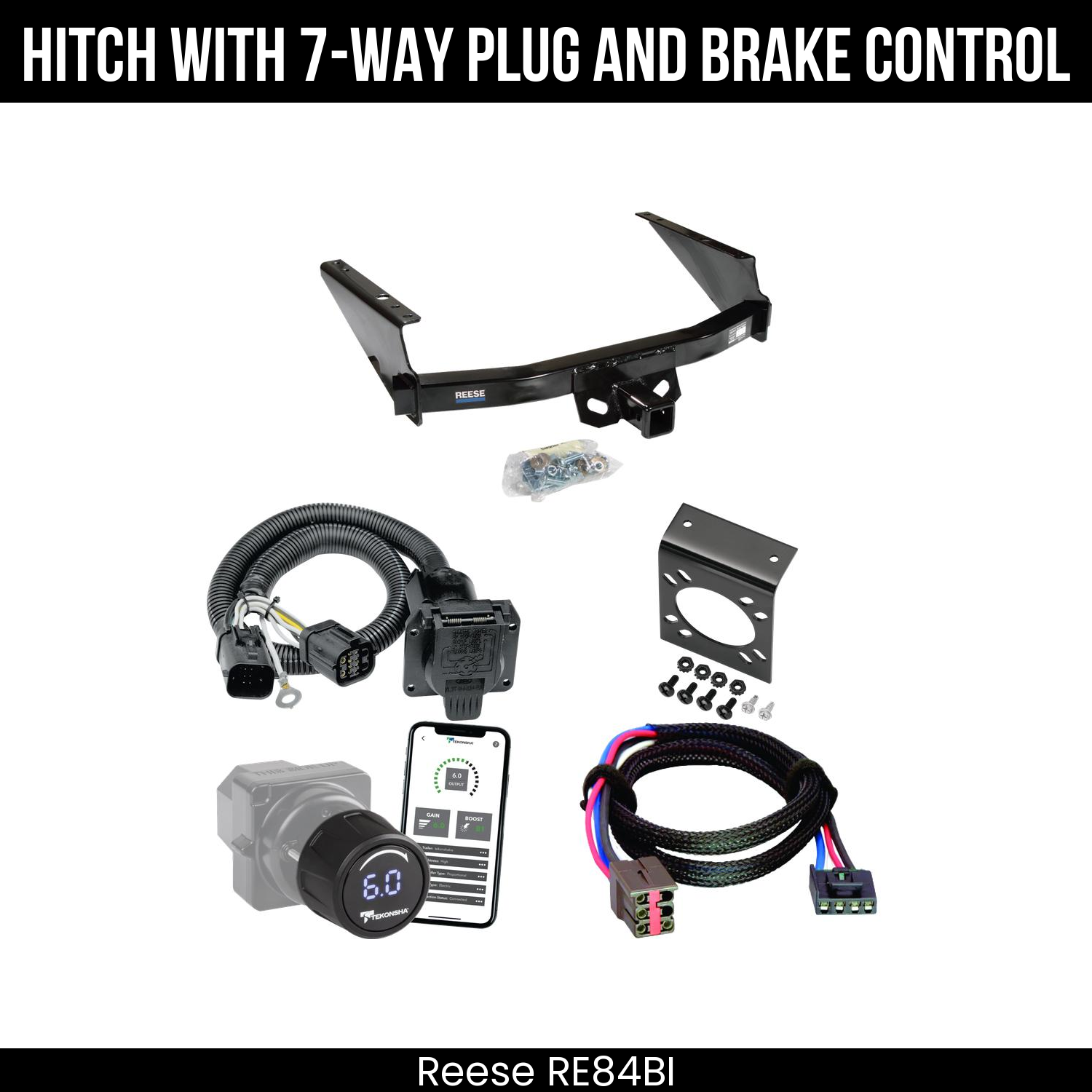 Reese RE84BI Hitch With 7 Way Plug And Brake Control Bundle Featureimg