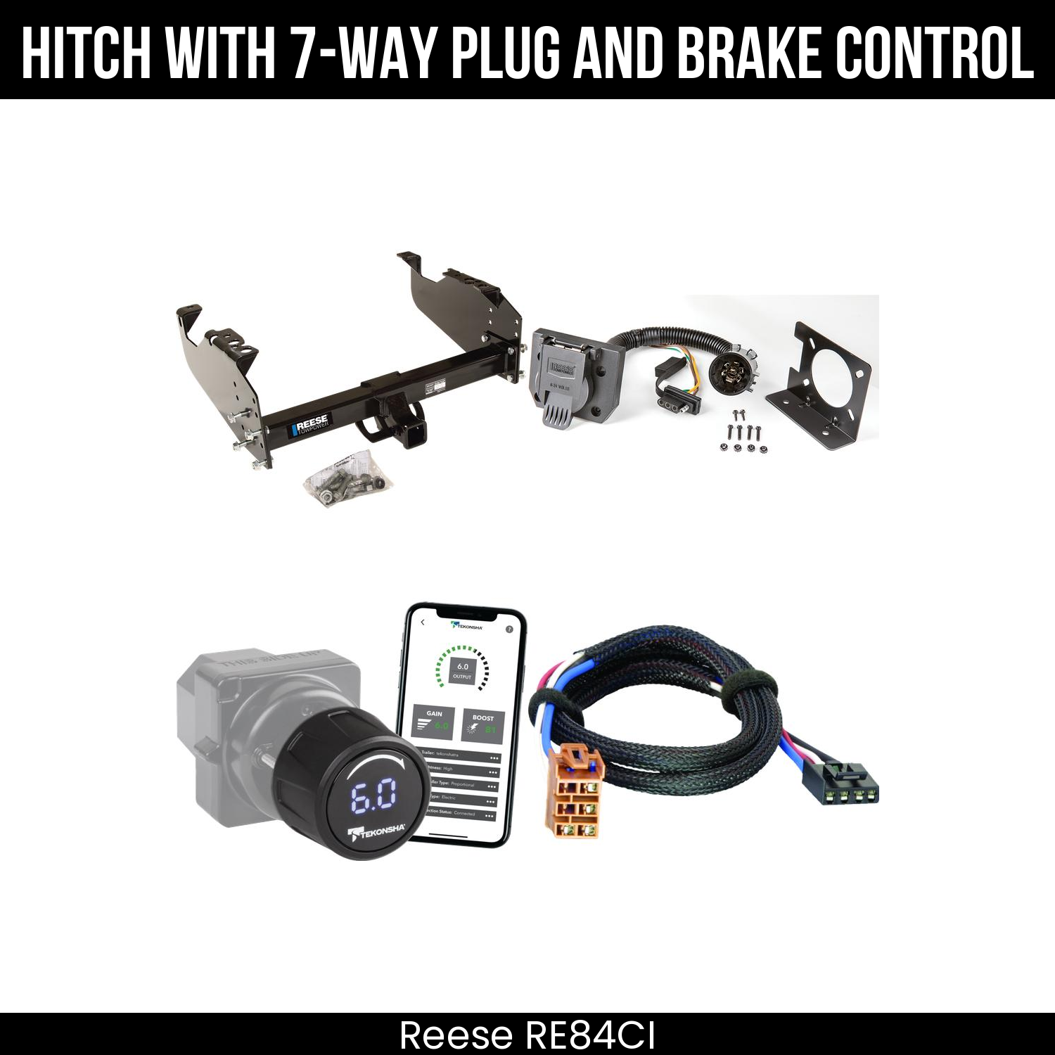 Reese RE84CI Hitch With 7 Way Plug And Brake Control Bundle Featureimg