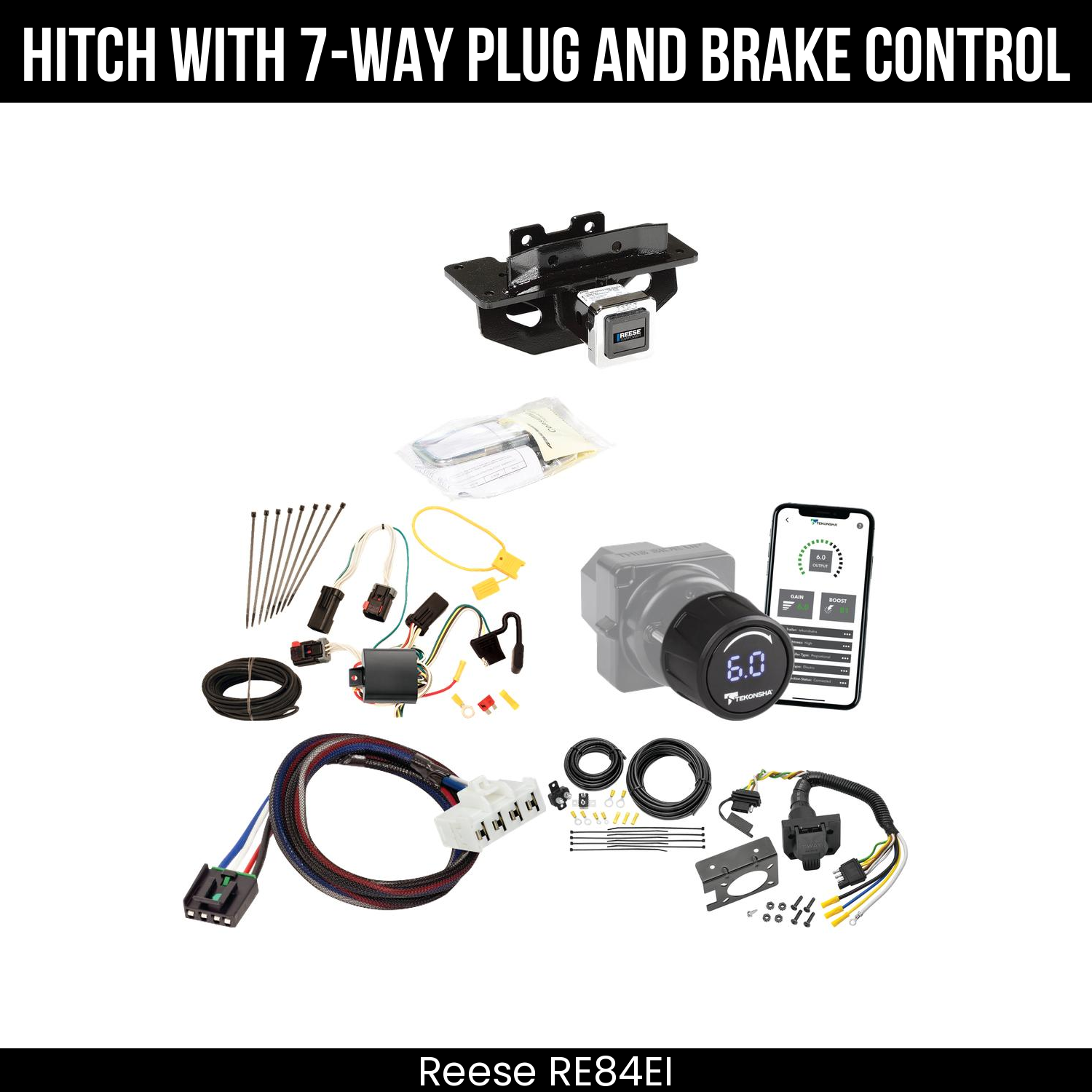 Reese RE84EI Hitch With 7 Way Plug And Brake Control Bundle Featureimg