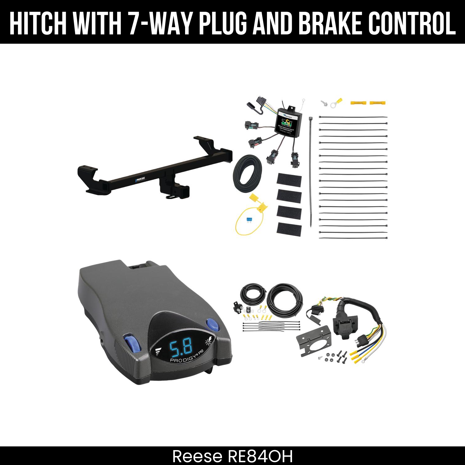 Trailer Hitch , 7-Way , Tekonsha Prodigy P2 Brake Control
