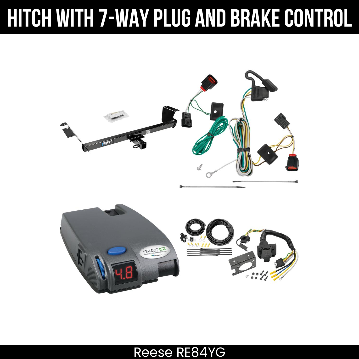 Trailer Hitch , 7-Way , Tekonsha Primus IQ Brake Control