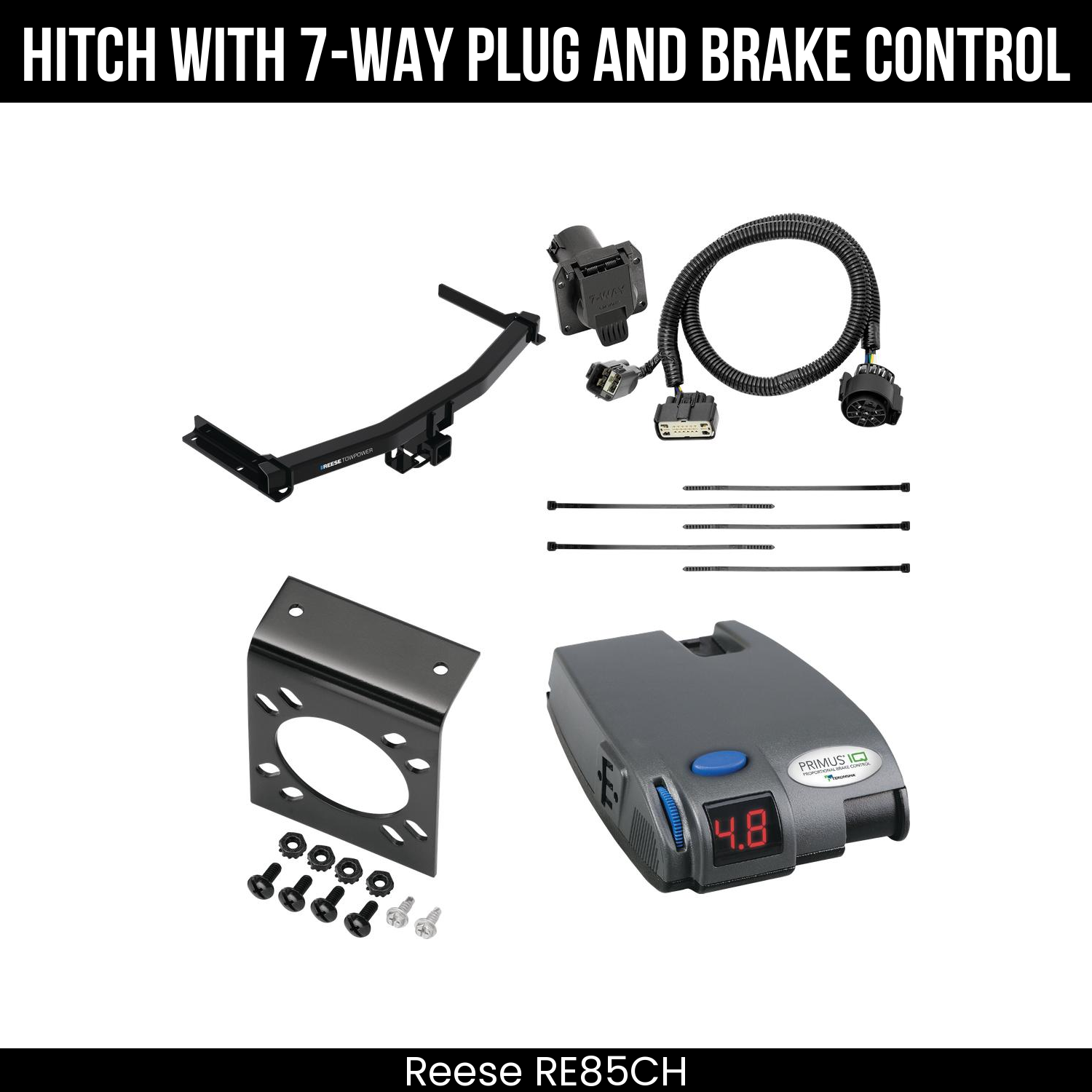 Trailer Hitch , 7-Way , Tekonsha Primus IQ Brake Control