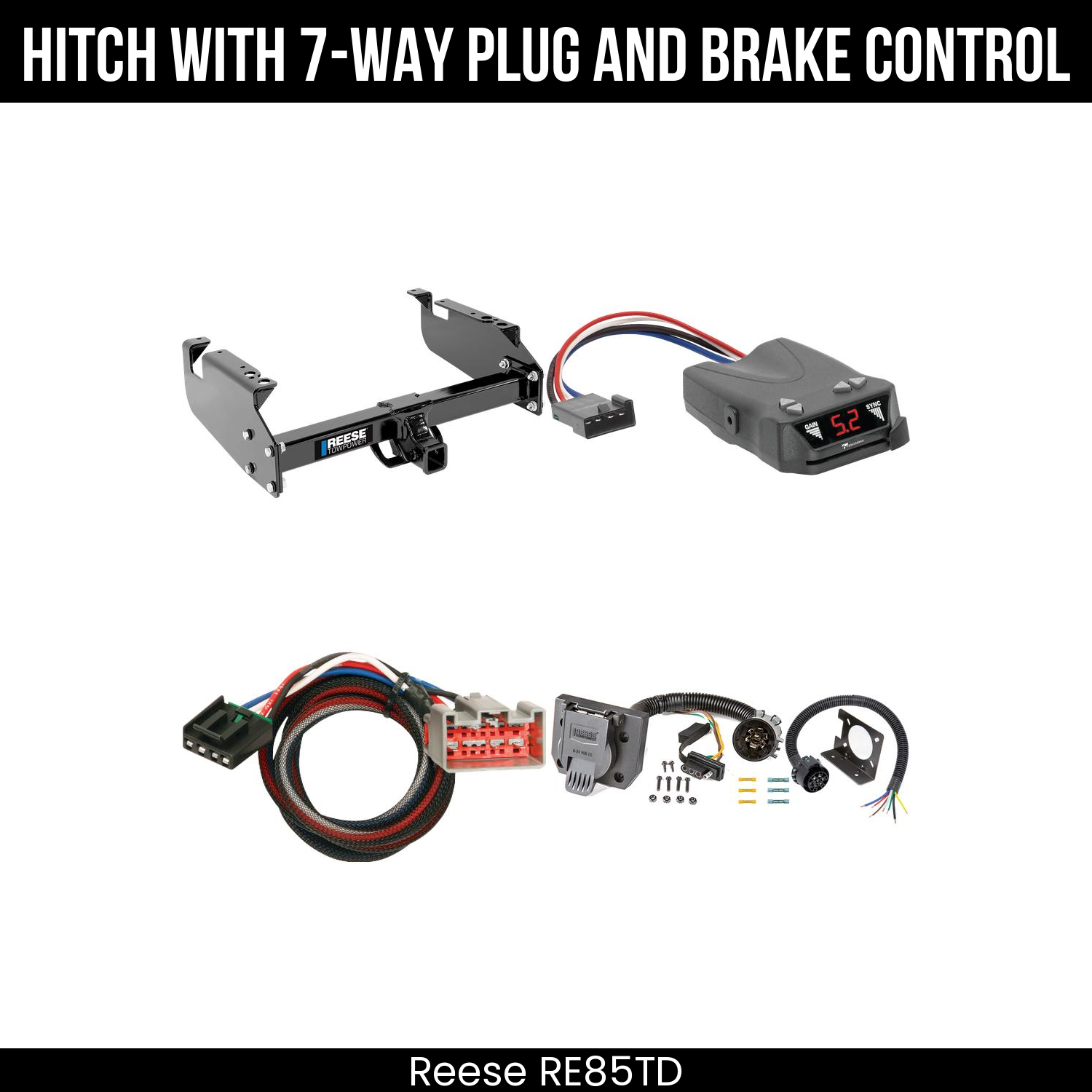 Trailer Hitch , 7-Way , Tekonsha Brakeman IV Brake Control