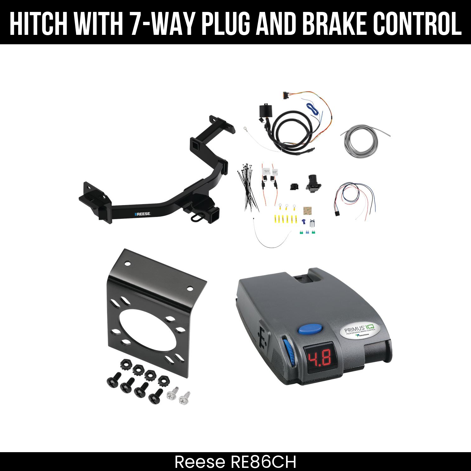 Trailer Hitch , 7-Way , Tekonsha Primus IQ Brake Control