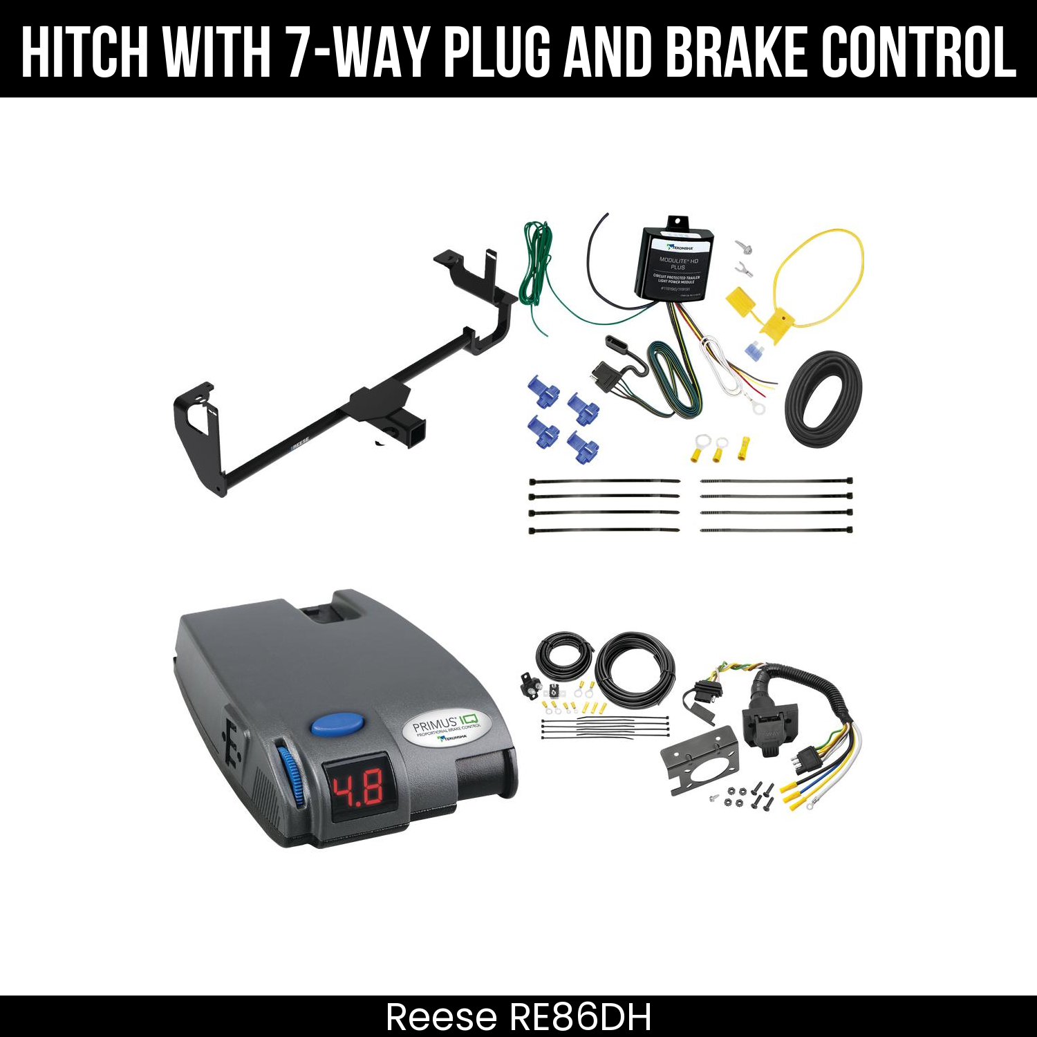 Trailer Hitch , 7-Way , Tekonsha Primus IQ Brake Control