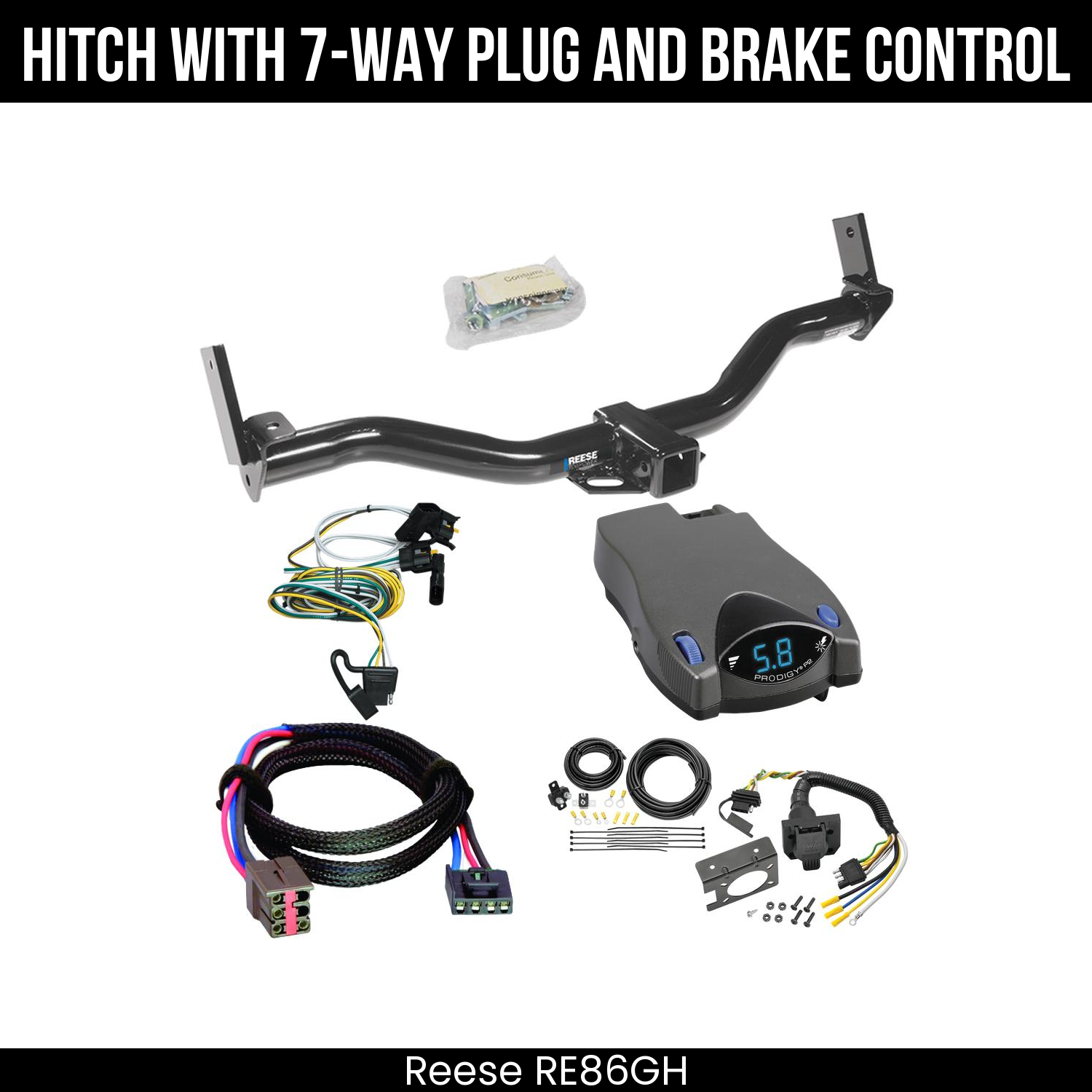 Trailer Hitch , 7-Way , Tekonsha Prodigy P2 Brake Control