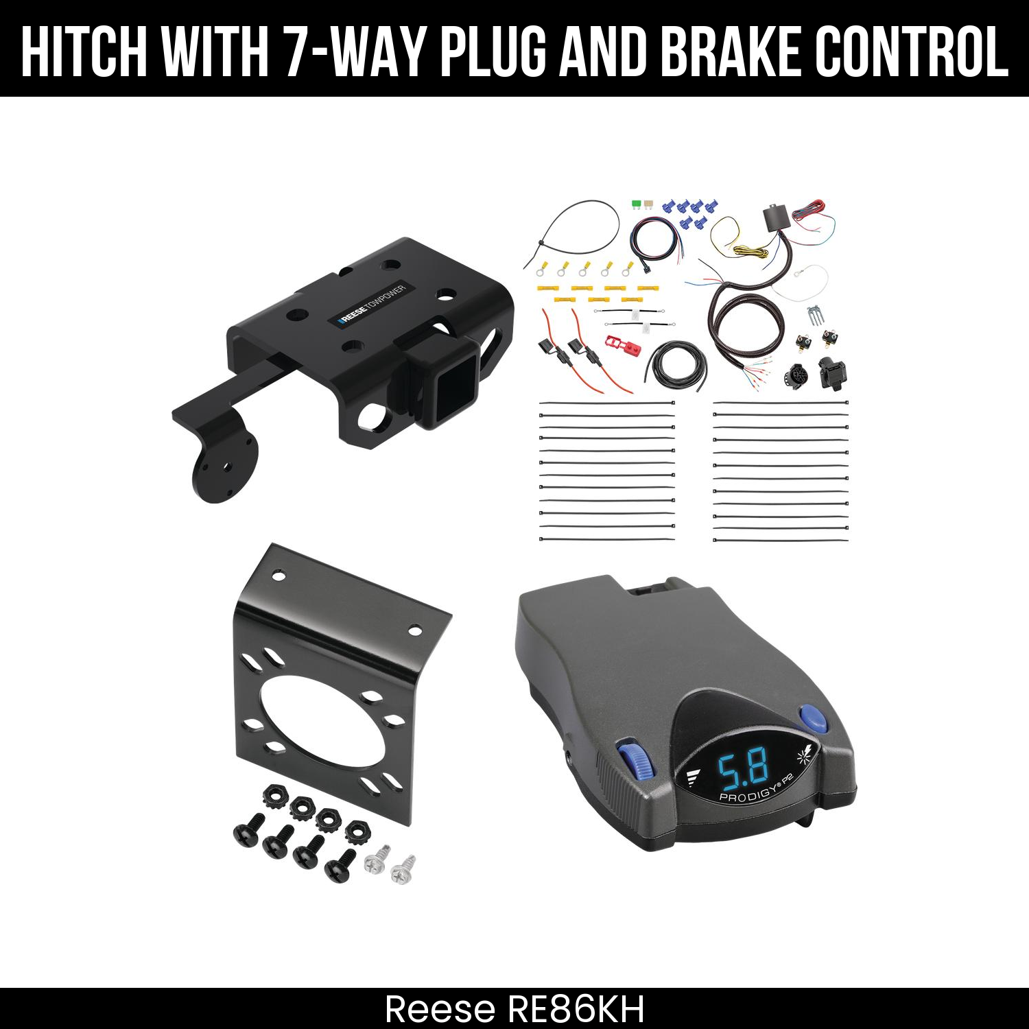 Trailer Hitch , 7-Way , Tekonsha Prodigy P2 Brake Control