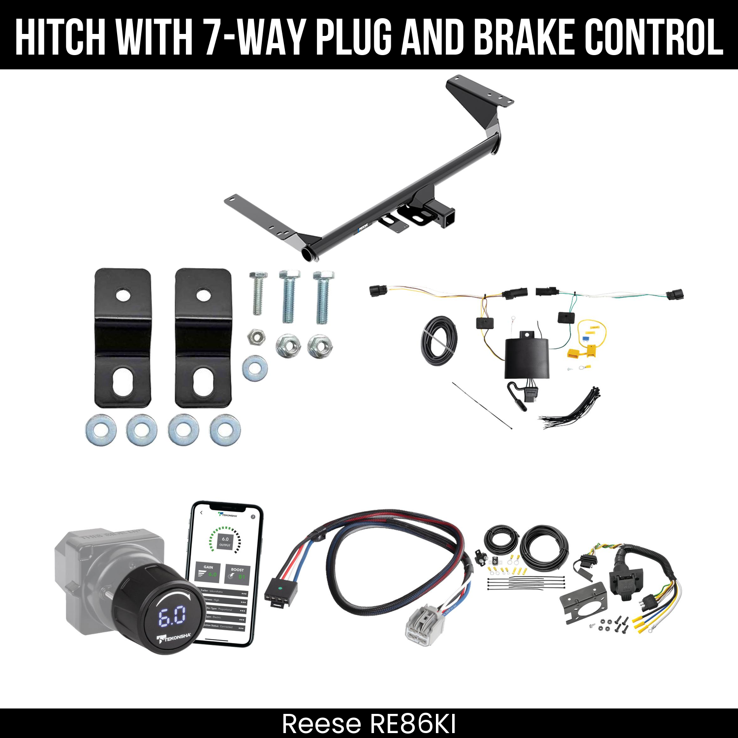 Reese RE86KI Hitch With 7 Way Plug And Brake Control Bundle Featureimg