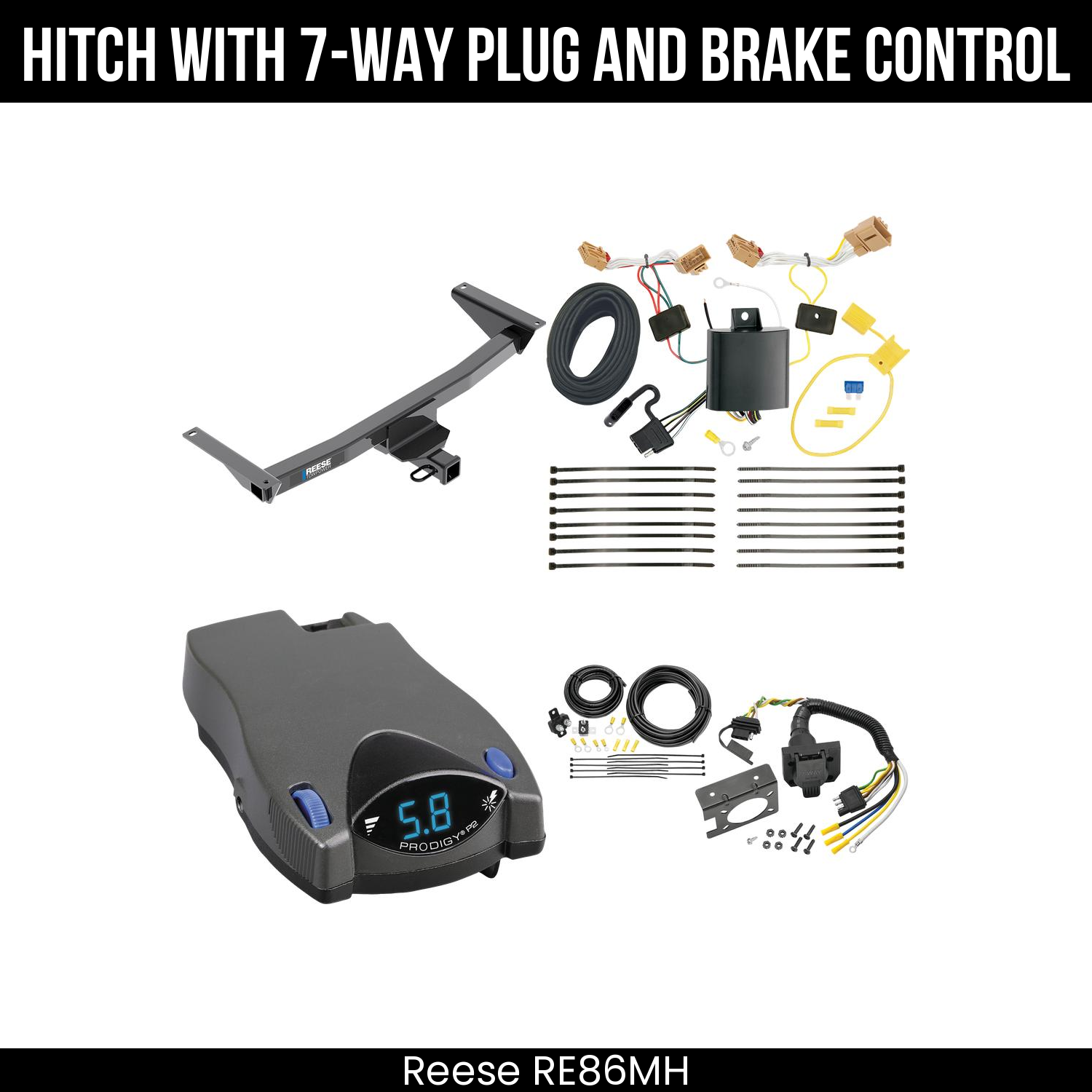 Trailer Hitch , 7-Way , Tekonsha Prodigy P2 Brake Control