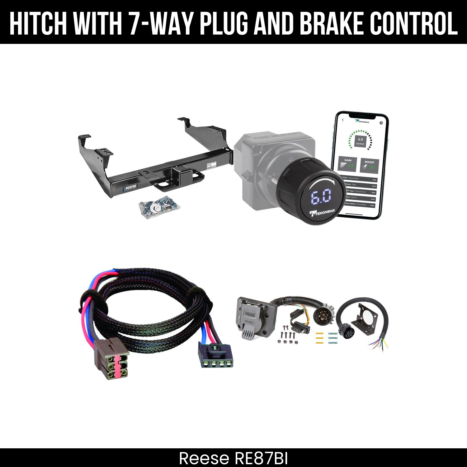Reese RE87BI Hitch With 7 Way Plug And Brake Control Bundle Featureimg