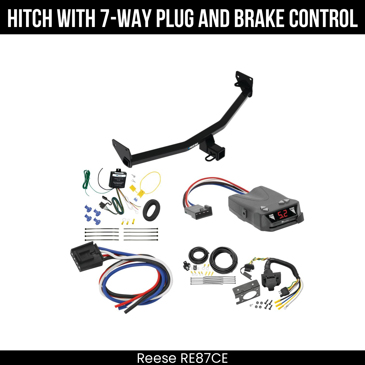 Trailer Hitch , 7-Way , Tekonsha Brakeman IV Brake Control