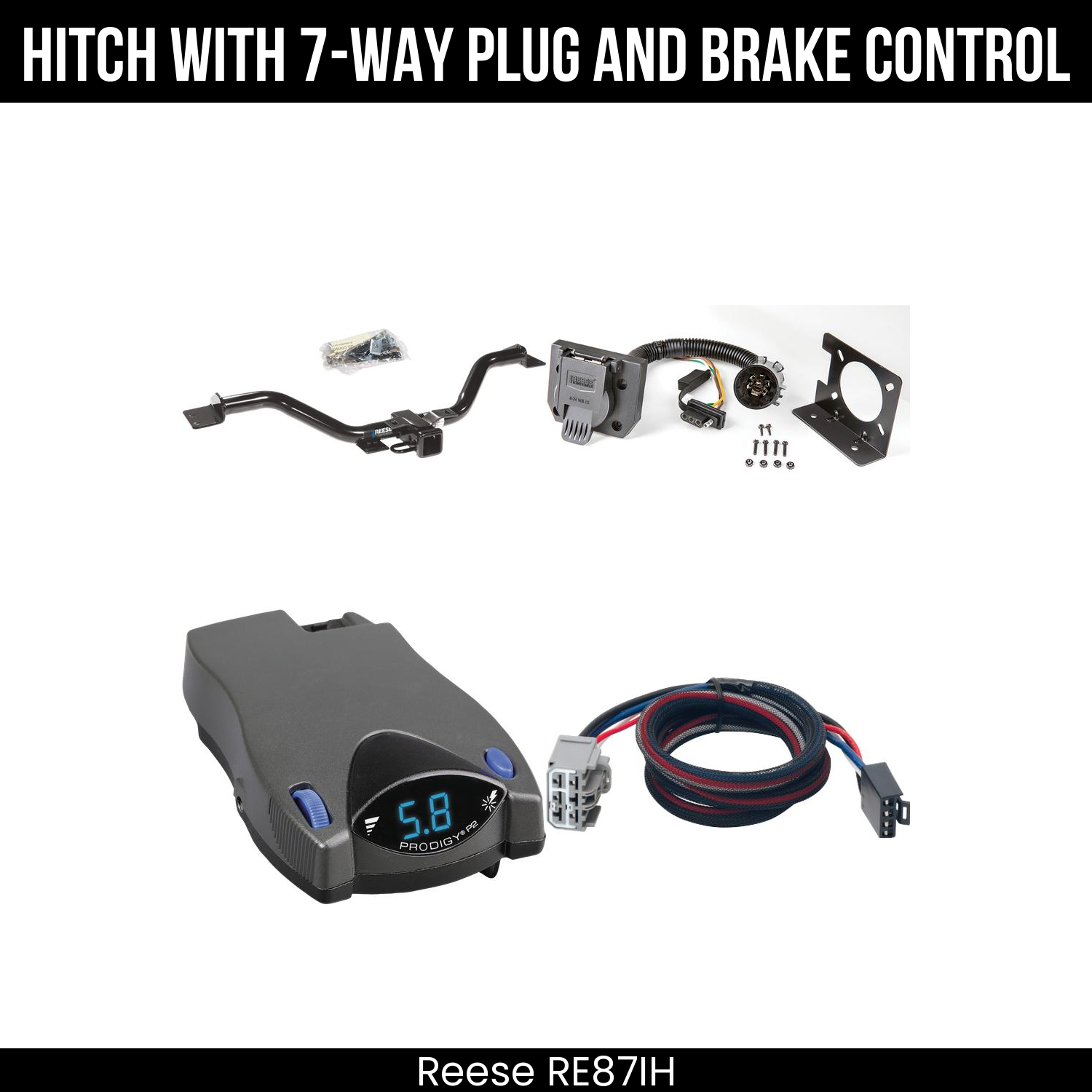 Trailer Hitch , 7-Way , Tekonsha Prodigy P2 Brake Control
