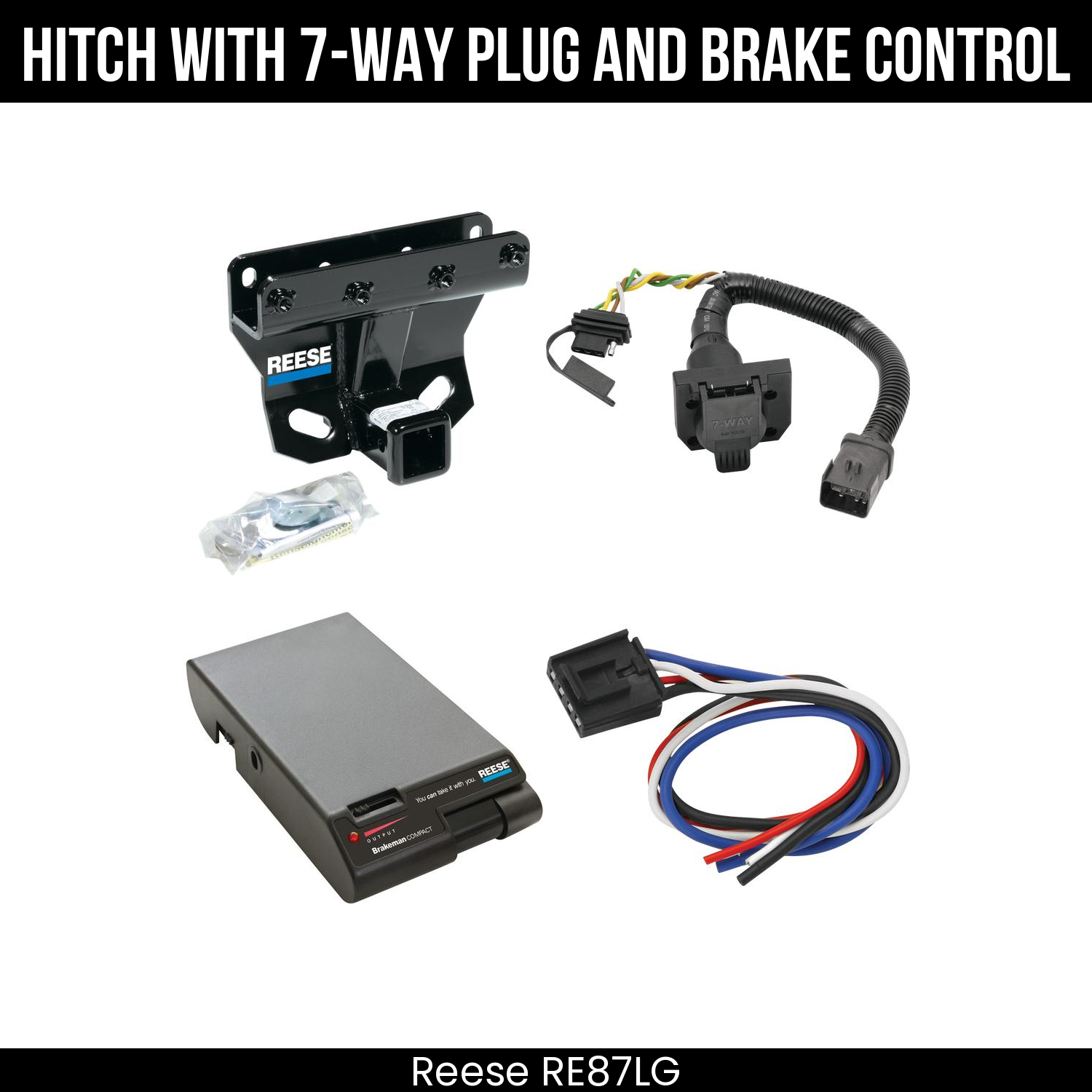 Trailer Hitch , 7-Way , Reese Brakeman Brake Control